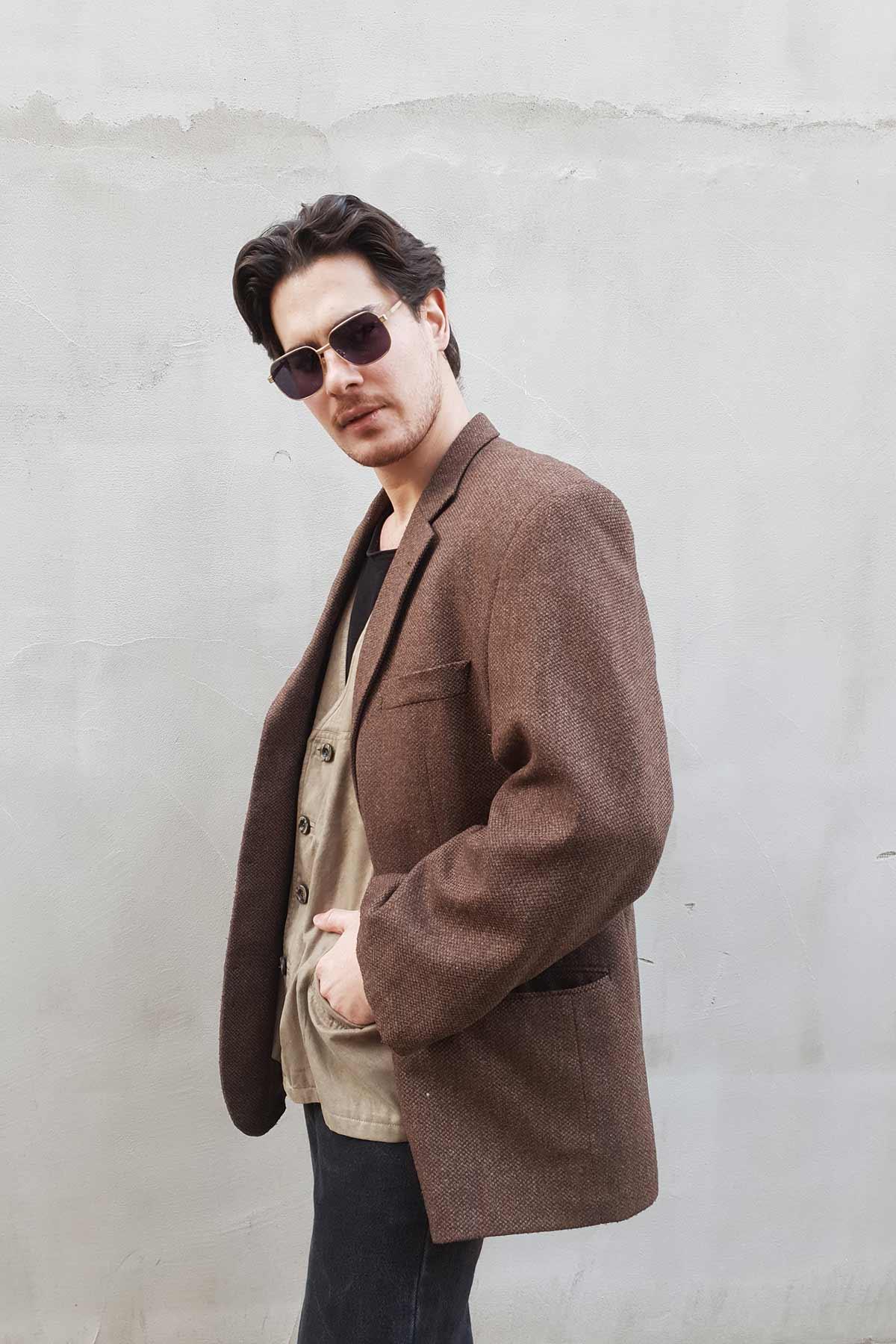 Vintage Yün Kaşe Blazer Ceket