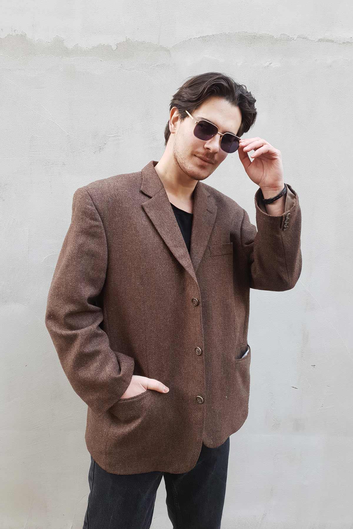 Vintage Yün Kaşe Blazer Ceket
