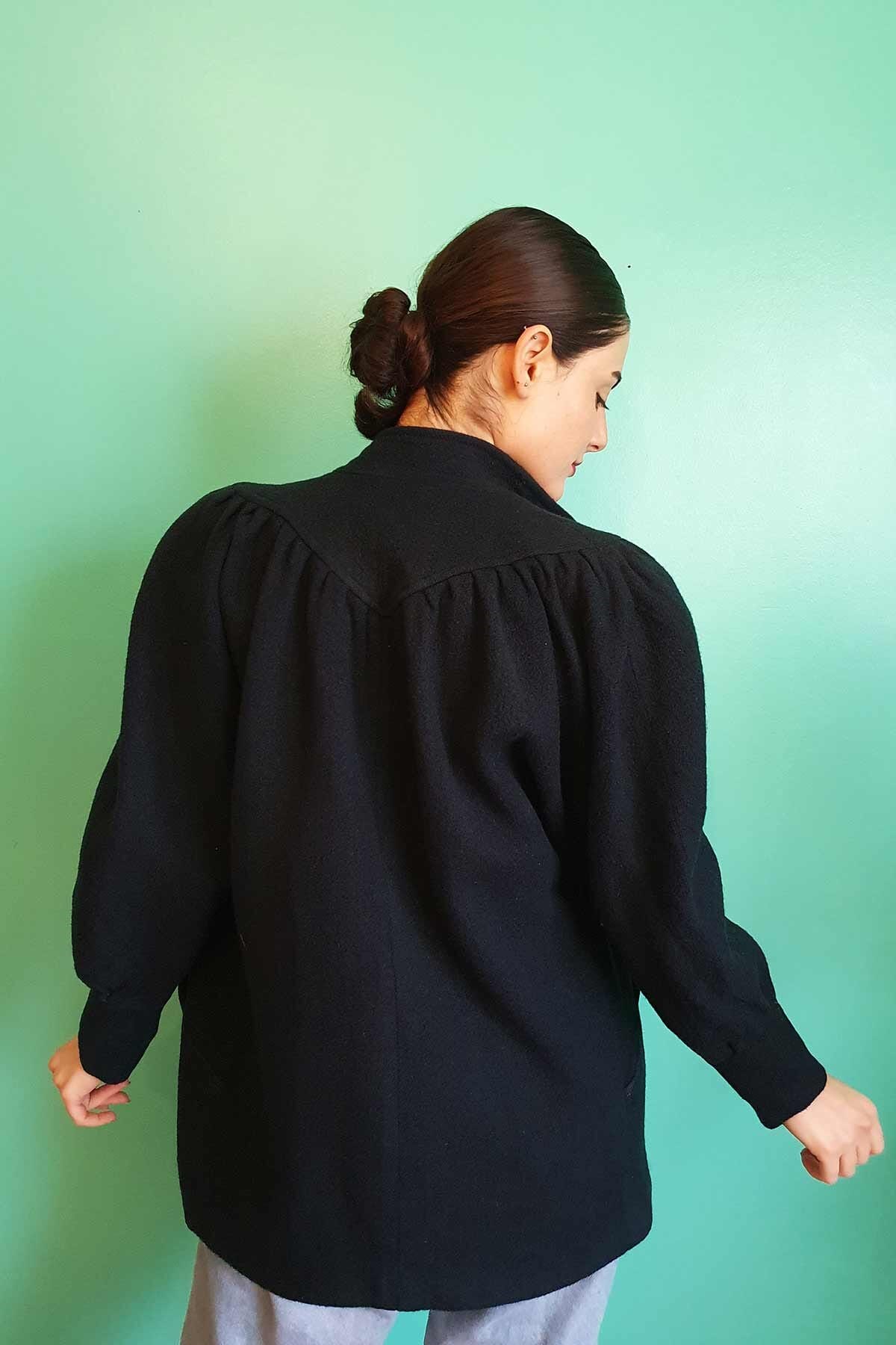 Vintage Yün Kaşe Kaban