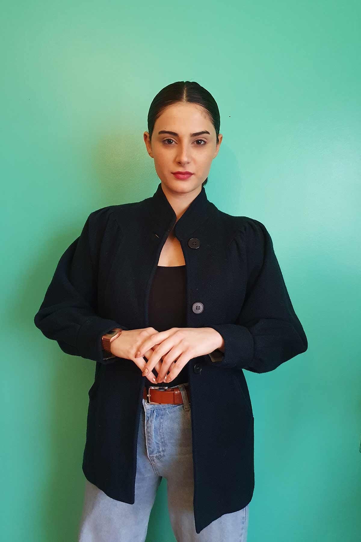 Vintage Yün Kaşe Kaban