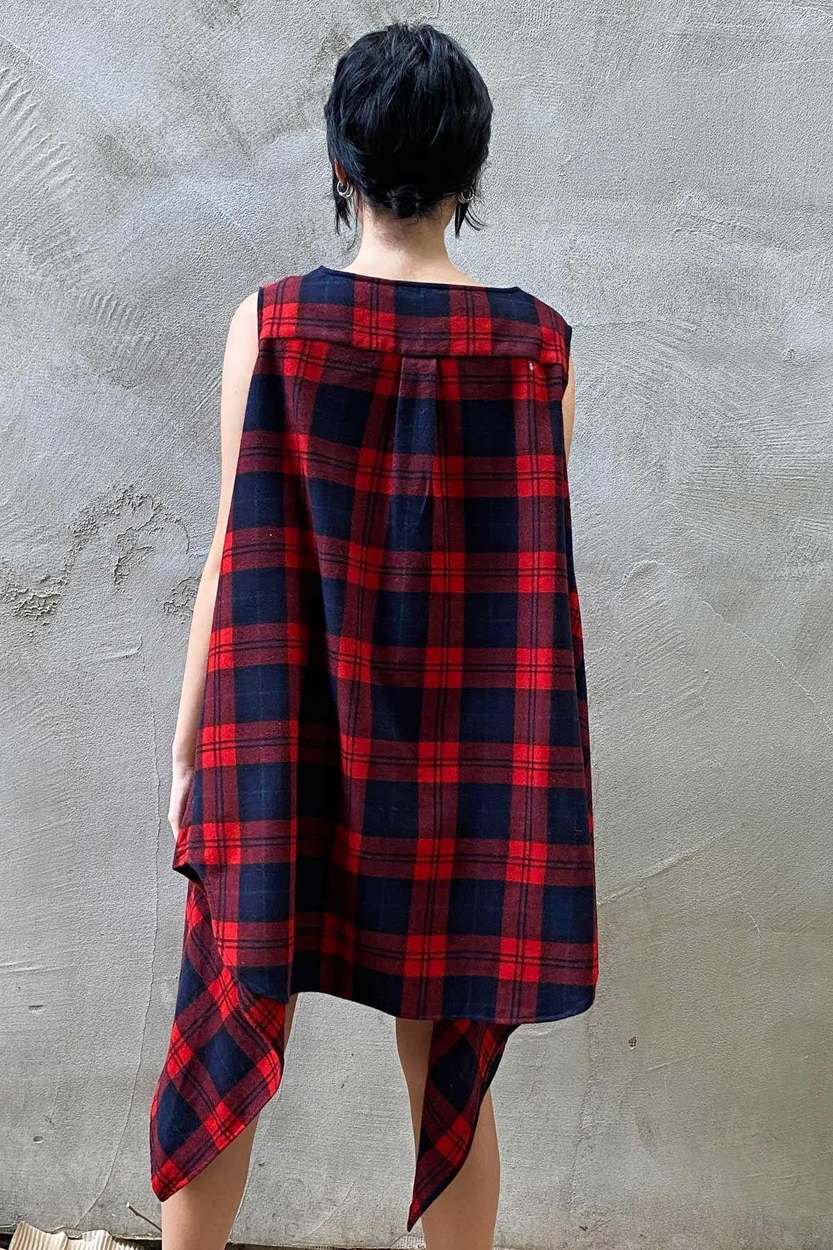 Vintage Yün Kaşe Panço Elbise