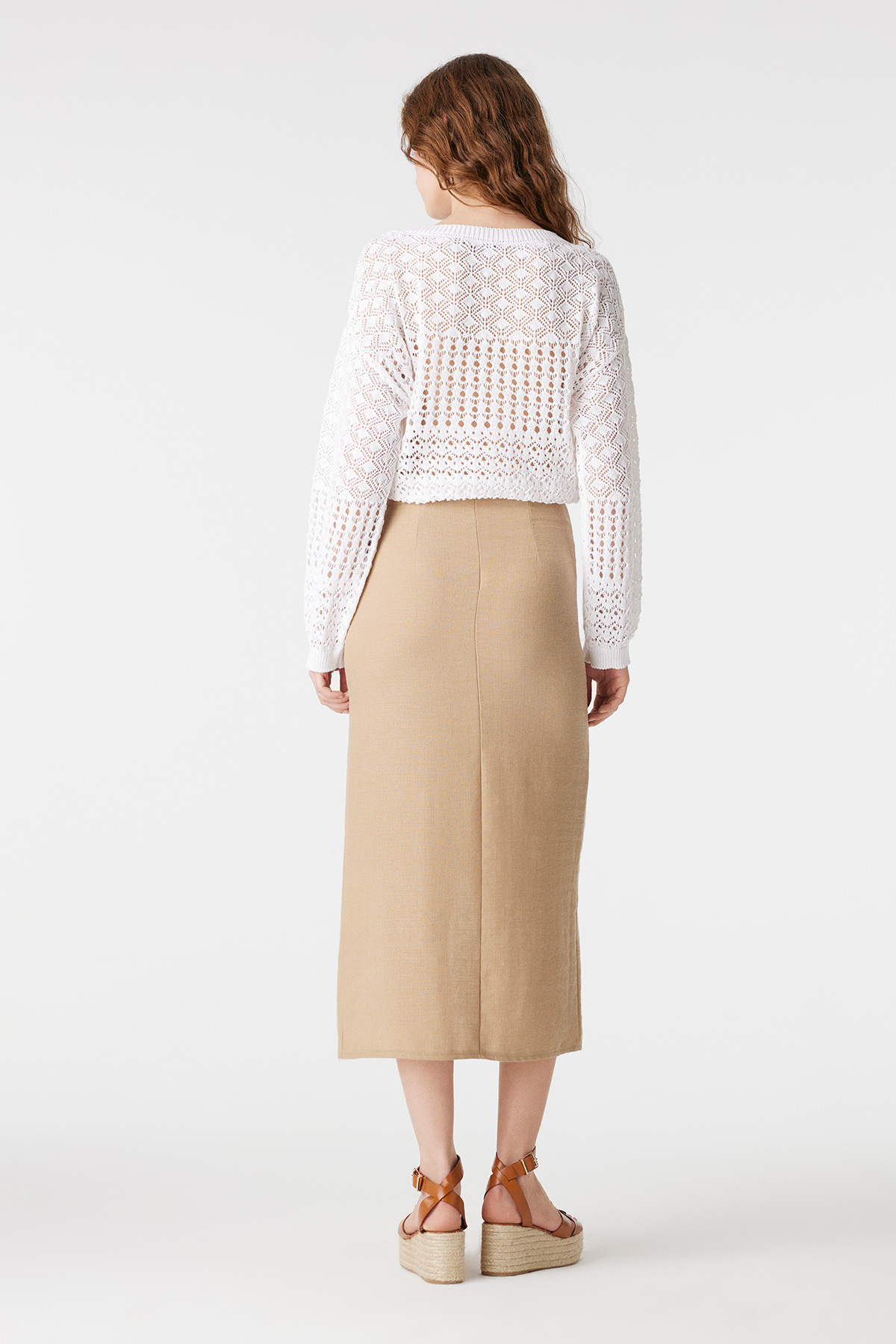 Ajurlu Kazak  - Beyaz-7536-Beyaz