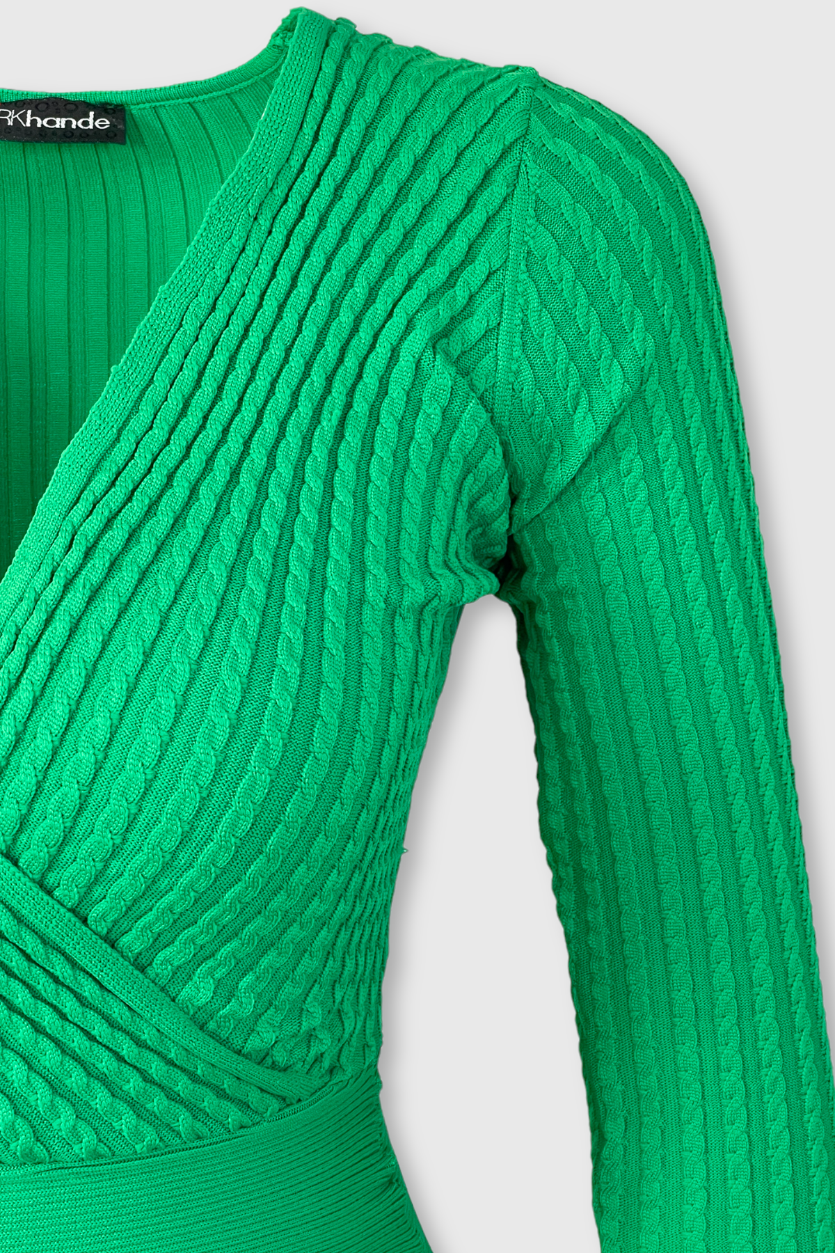 Saç Örgülü Kruvaze Uzun Kollu Bluz  - Benetton-14997-Benetton