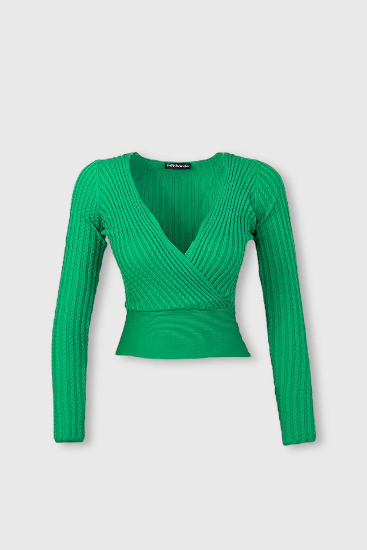 Saç Örgülü Kruvaze Uzun Kollu Bluz  - Benetton-14997-Benetton