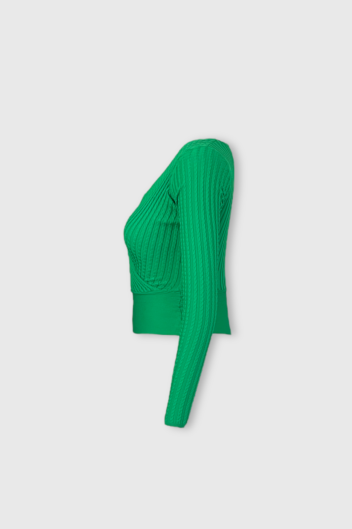 Saç Örgülü Kruvaze Uzun Kollu Bluz  - Benetton-14997-Benetton