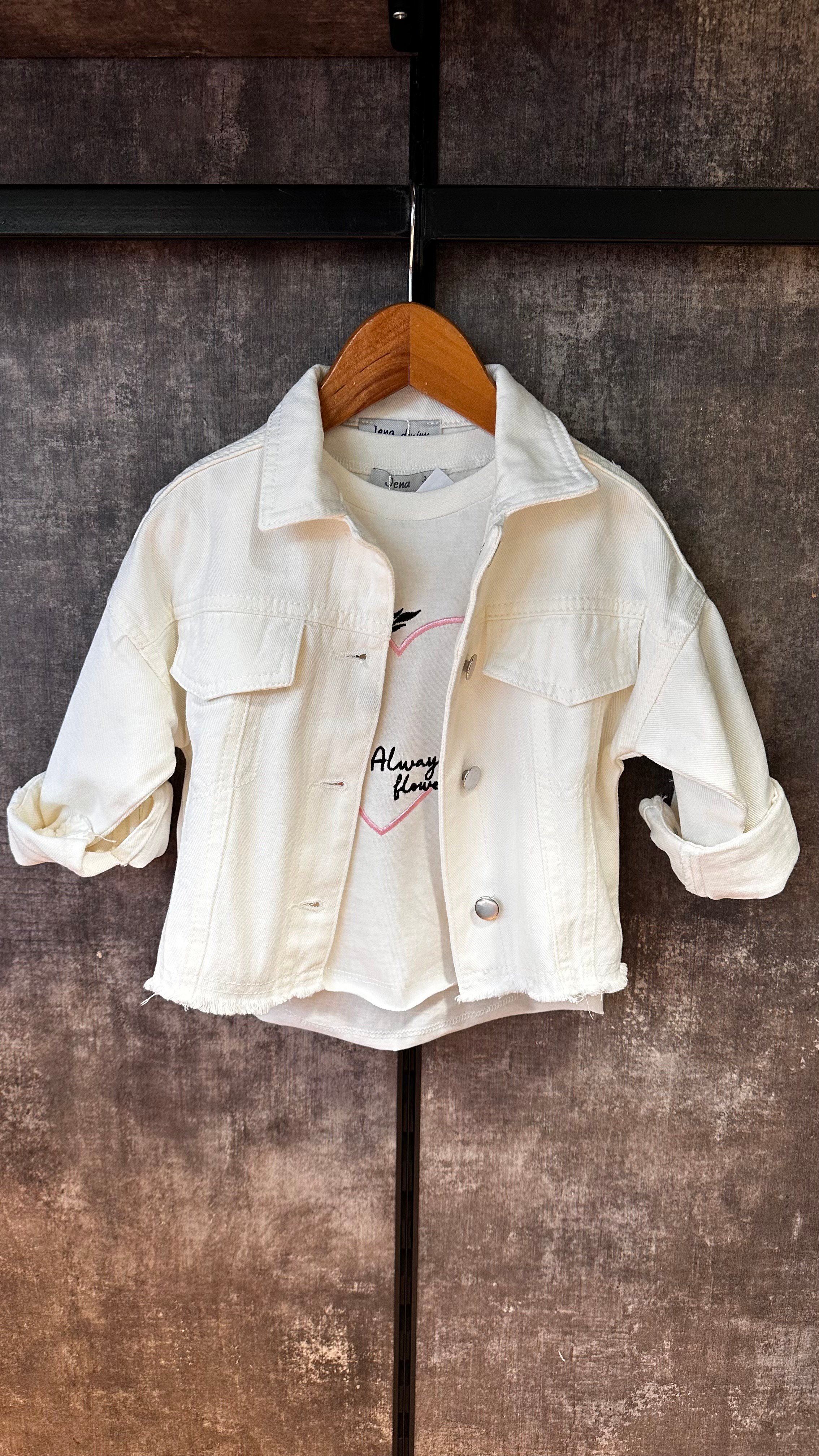 Flora Işıltı Ceket TshirtÇOCUKCABUTİK