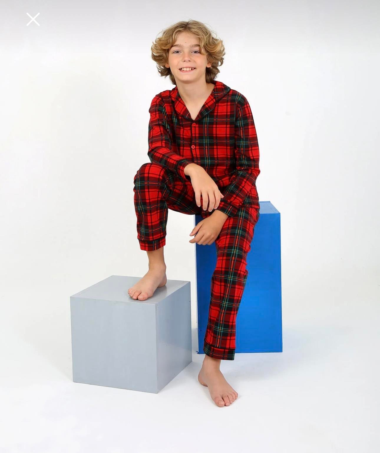 Kırmızı Ekose Pijama TakımıÇOCUKCABUTİK