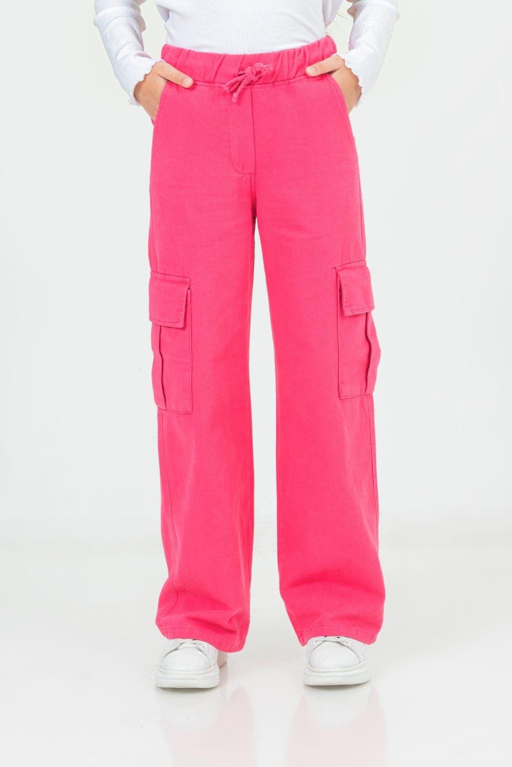 Kız Pembe Kargo Pantolon ÇOCUKCABUTİK
