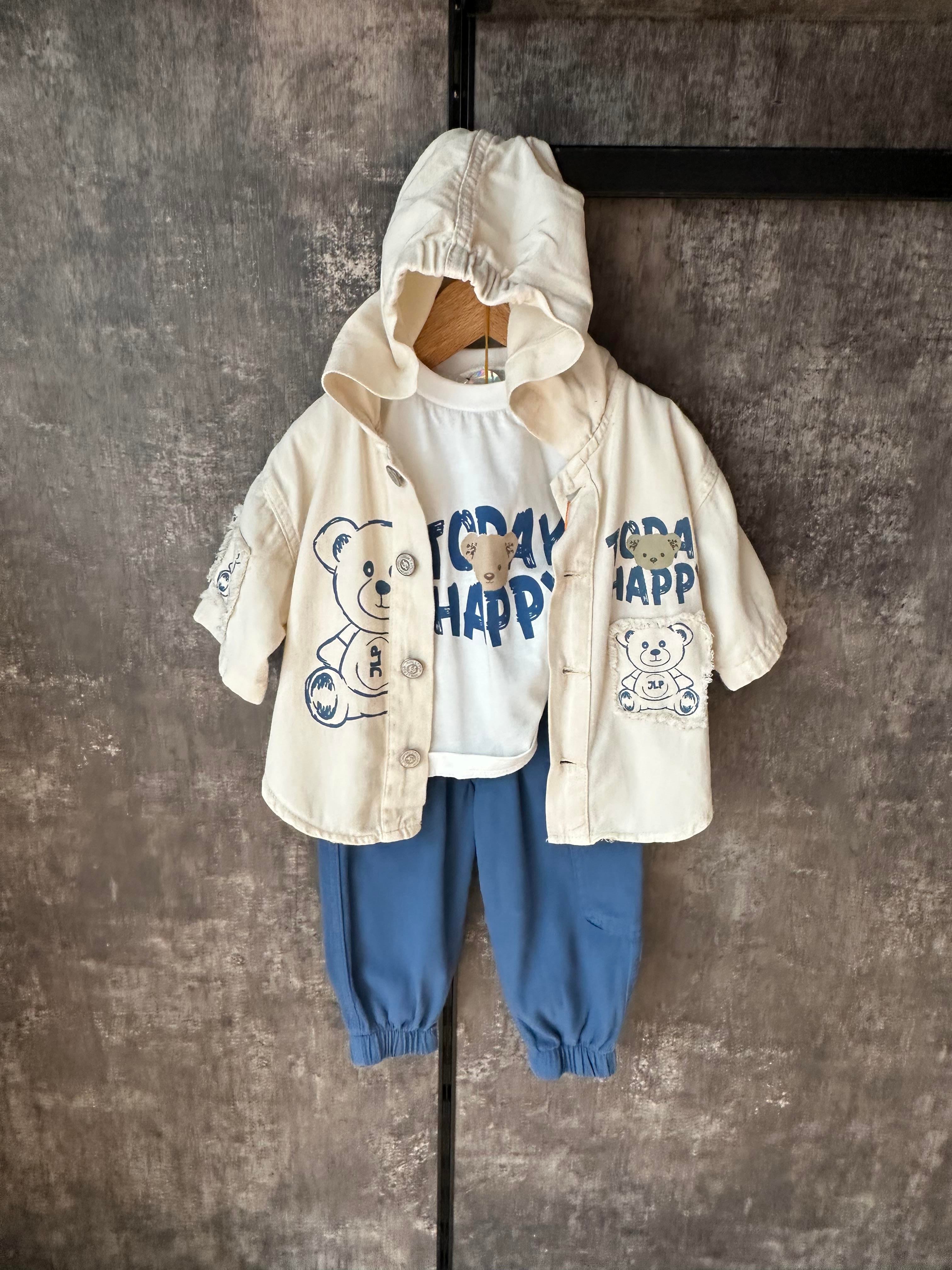 MAVİ TEDDY TAKIM(1234YAŞ)ÇOCUKCABUTİK