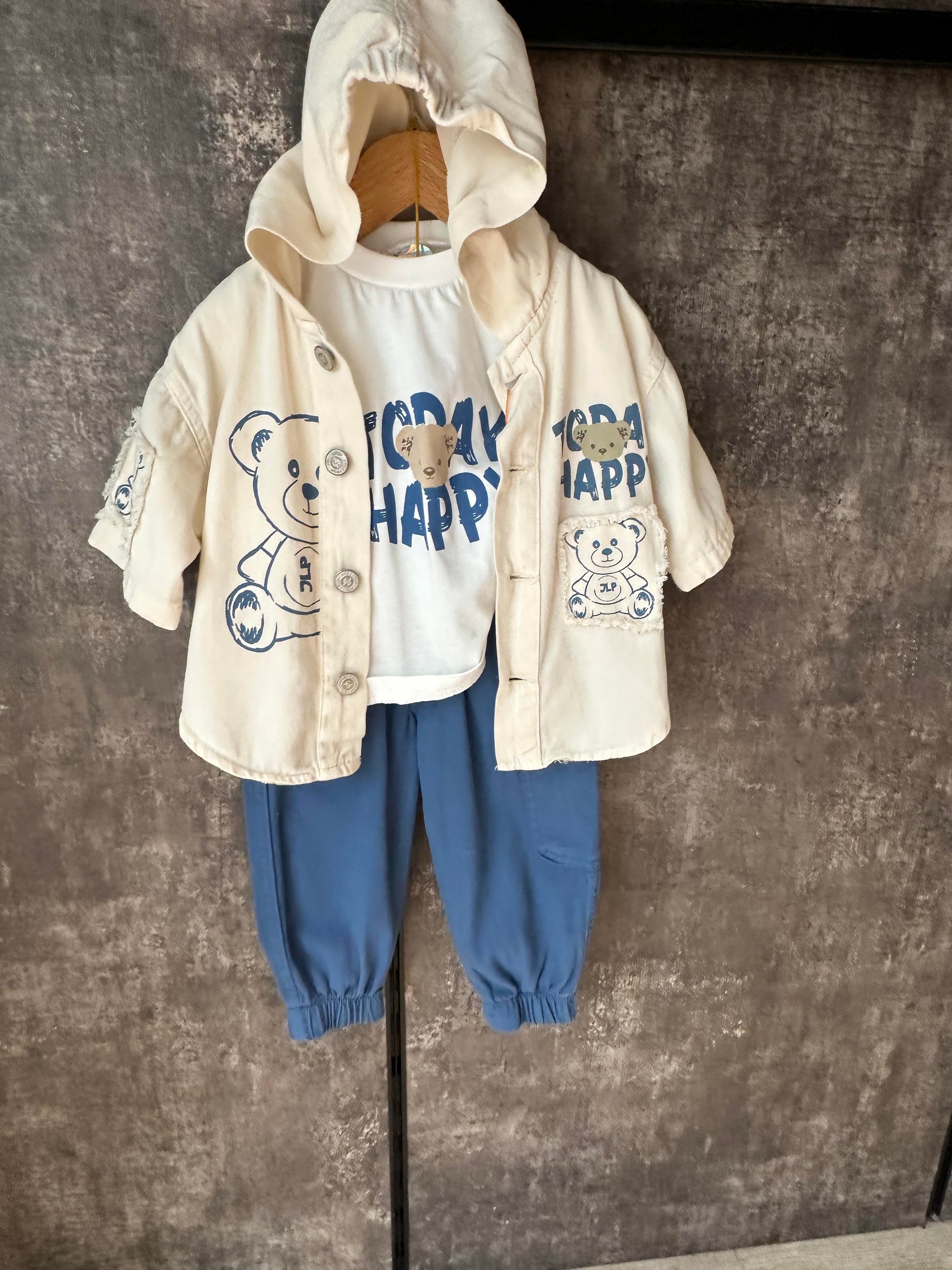 MAVİ TEDDY TAKIM(1234YAŞ)ÇOCUKCABUTİK