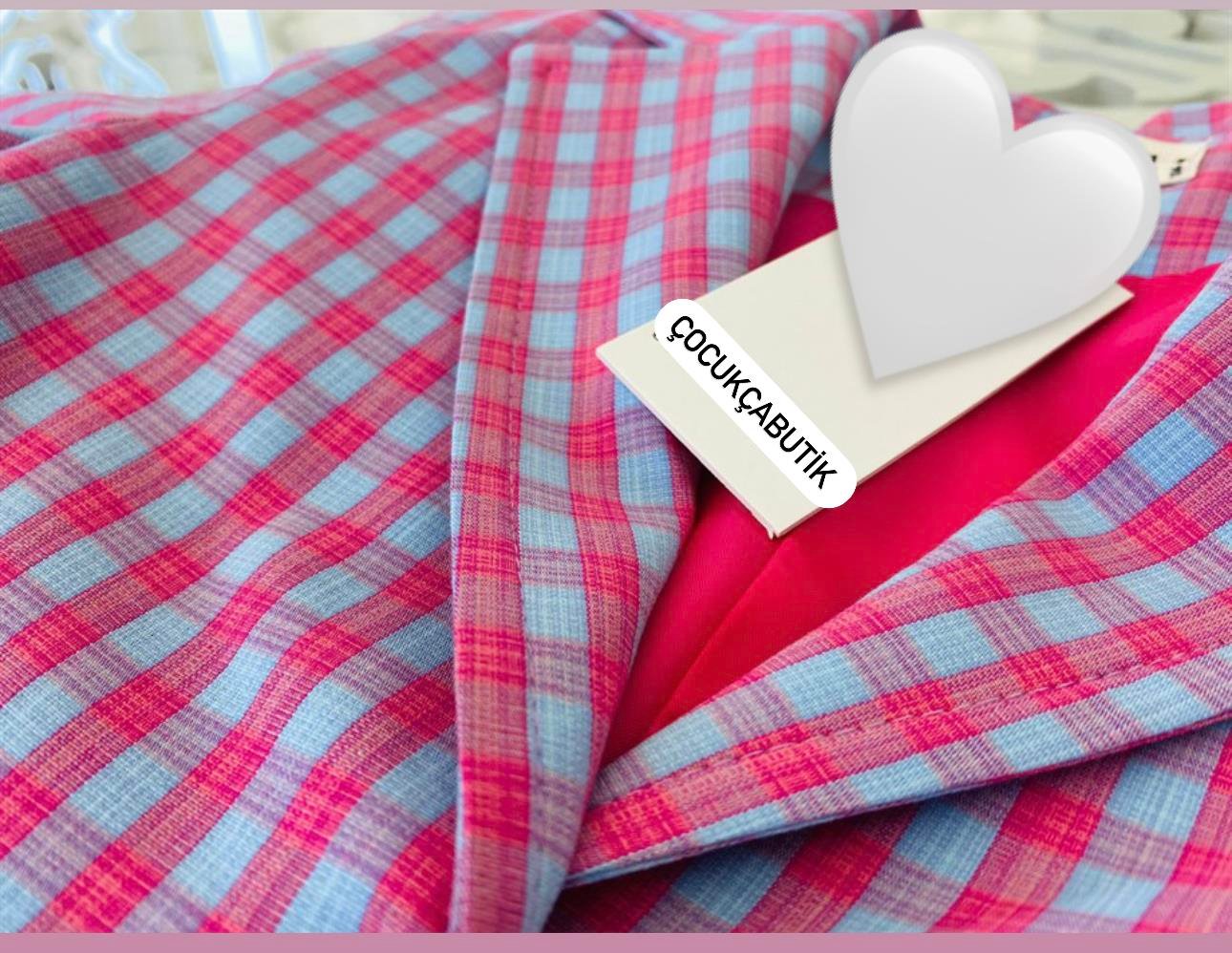Pembe Kareli CeketÇOCUKCABUTİK
