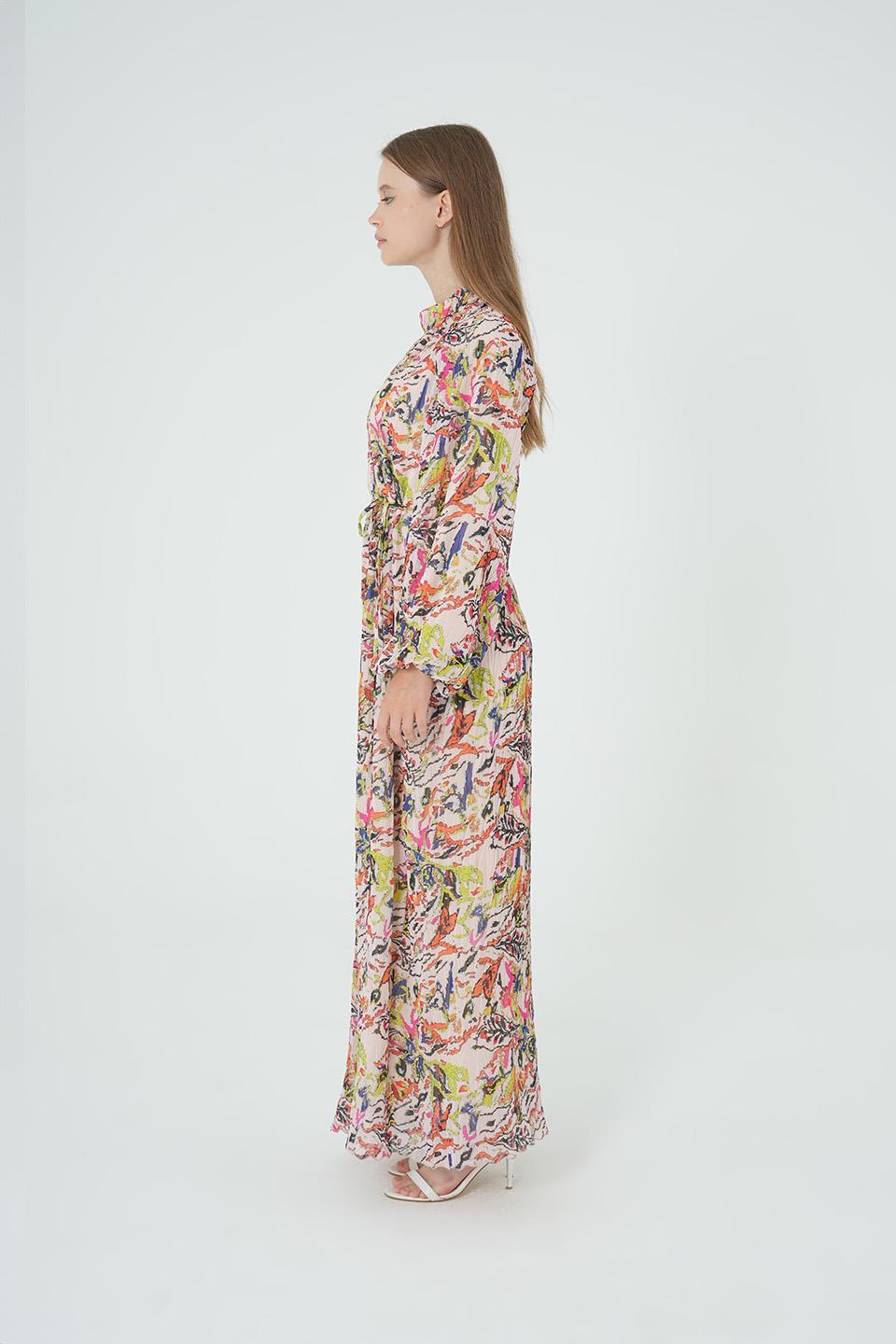 BEJ Batik Desenli Elbise H