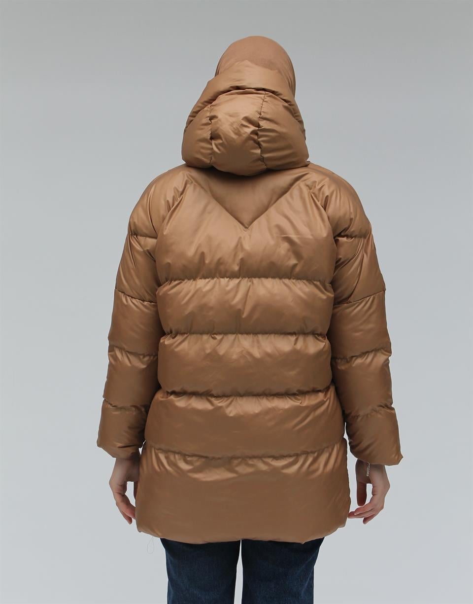 CAMEL YARASA KOL CEPLİ  ŞİŞME MONT