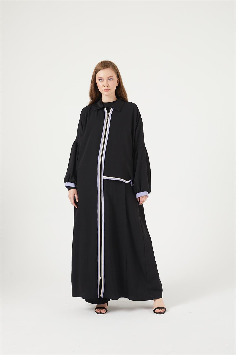 LİLA GARNİLİ FERACE PANTOLON  TAKIM