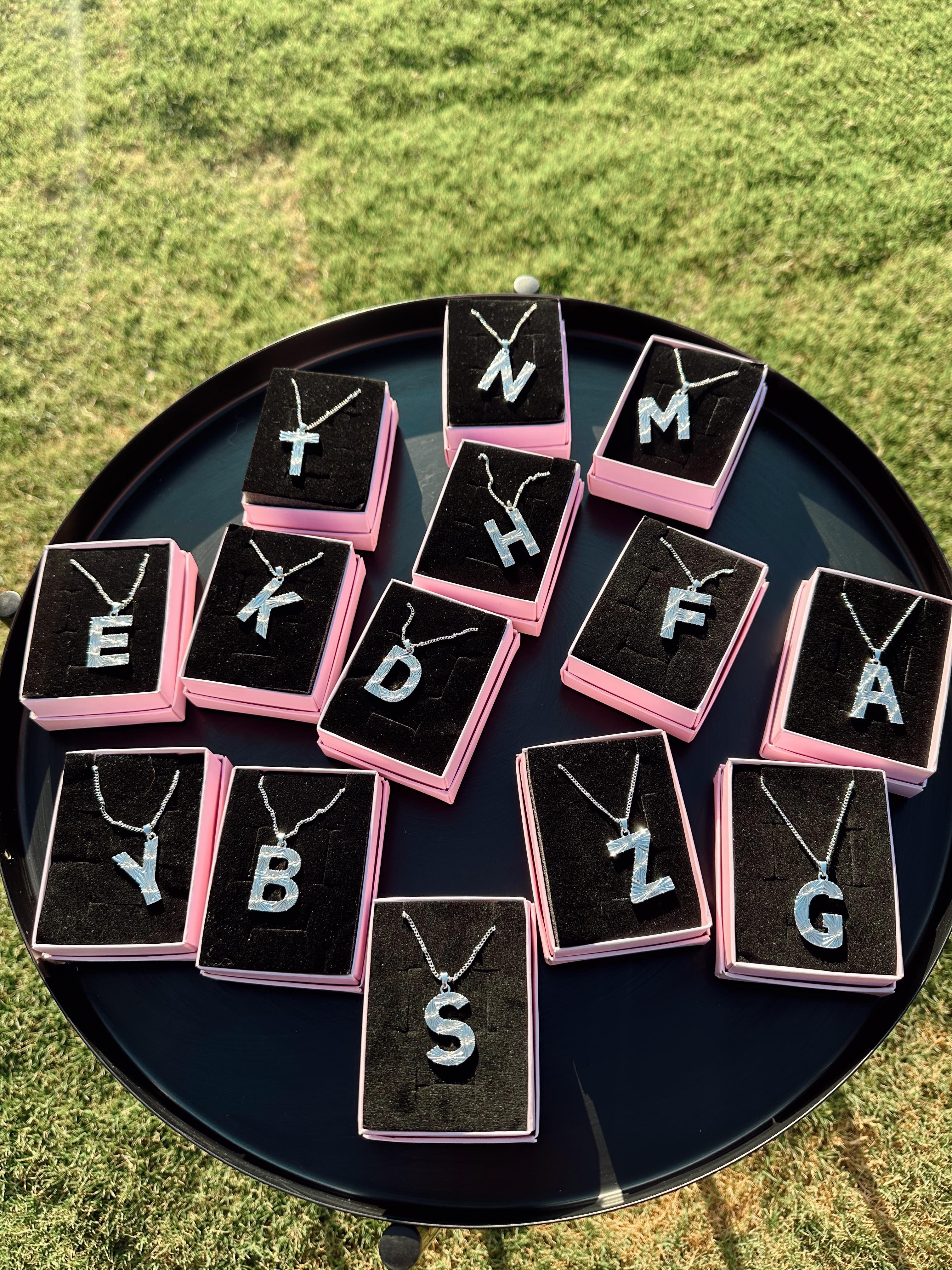 A Çelik Silver Harf Kolye