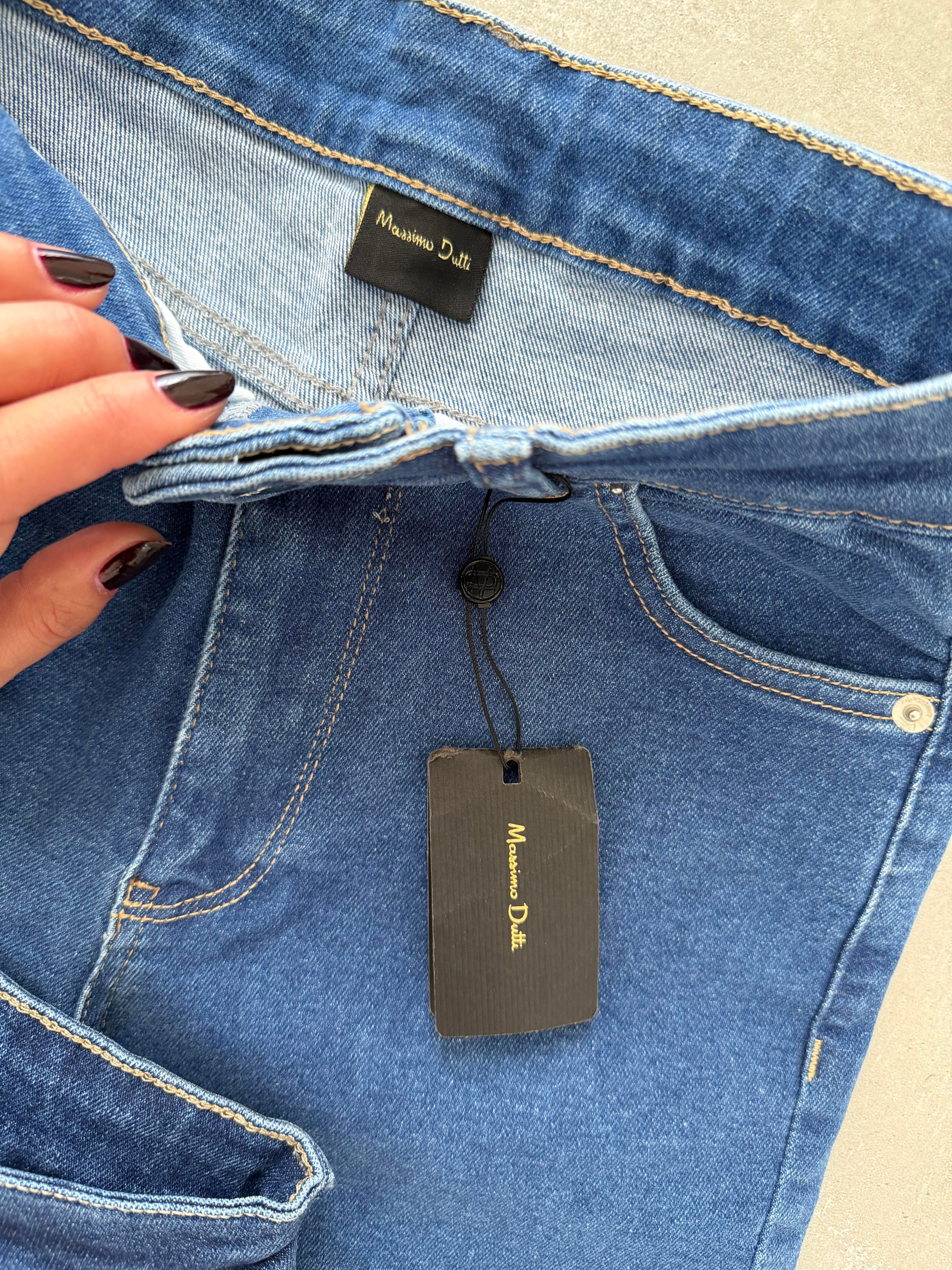 Açık Mavi Bootcut Kesik Paça Jean