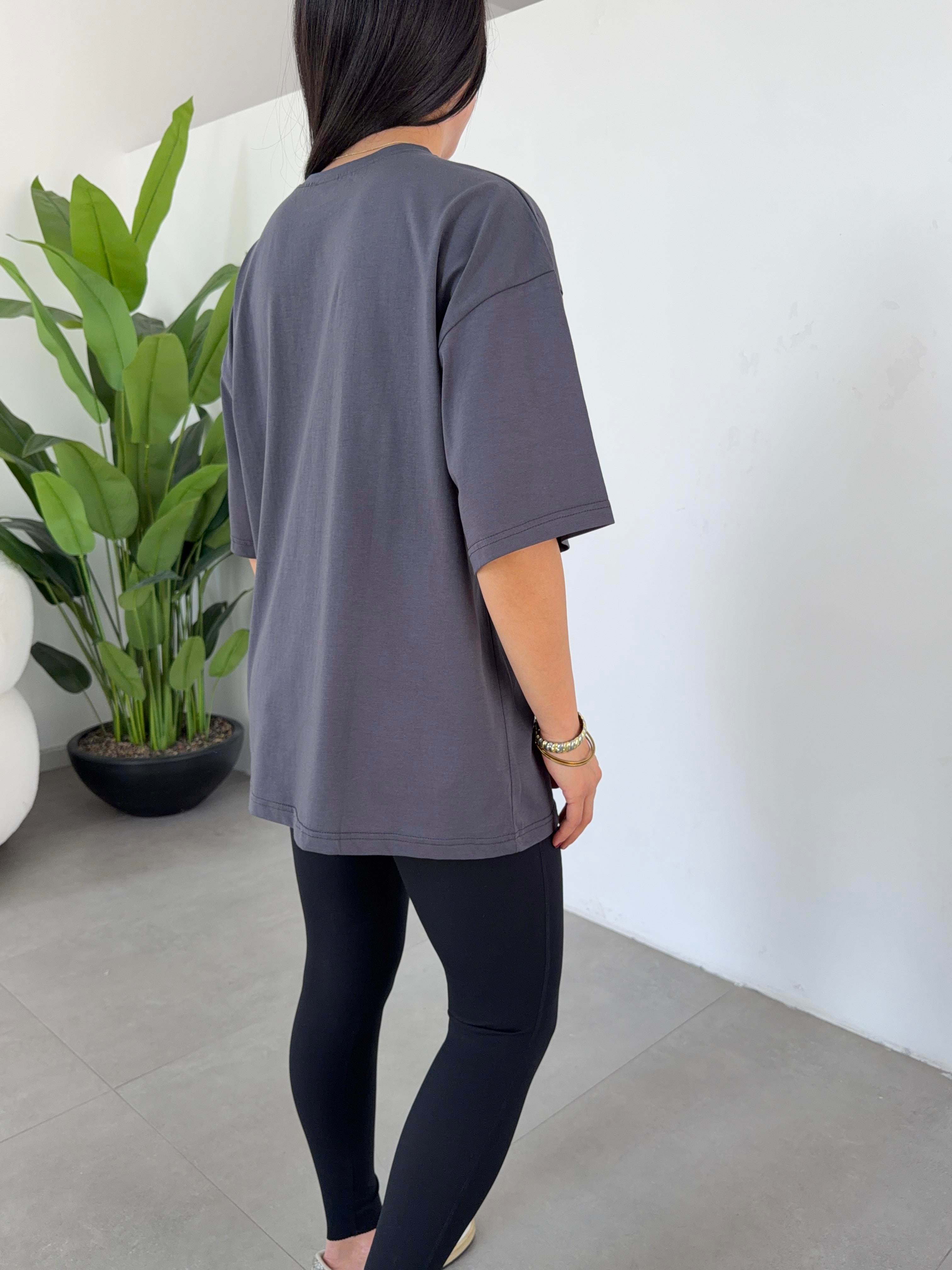 Antrasit Ao Basic Tshirt