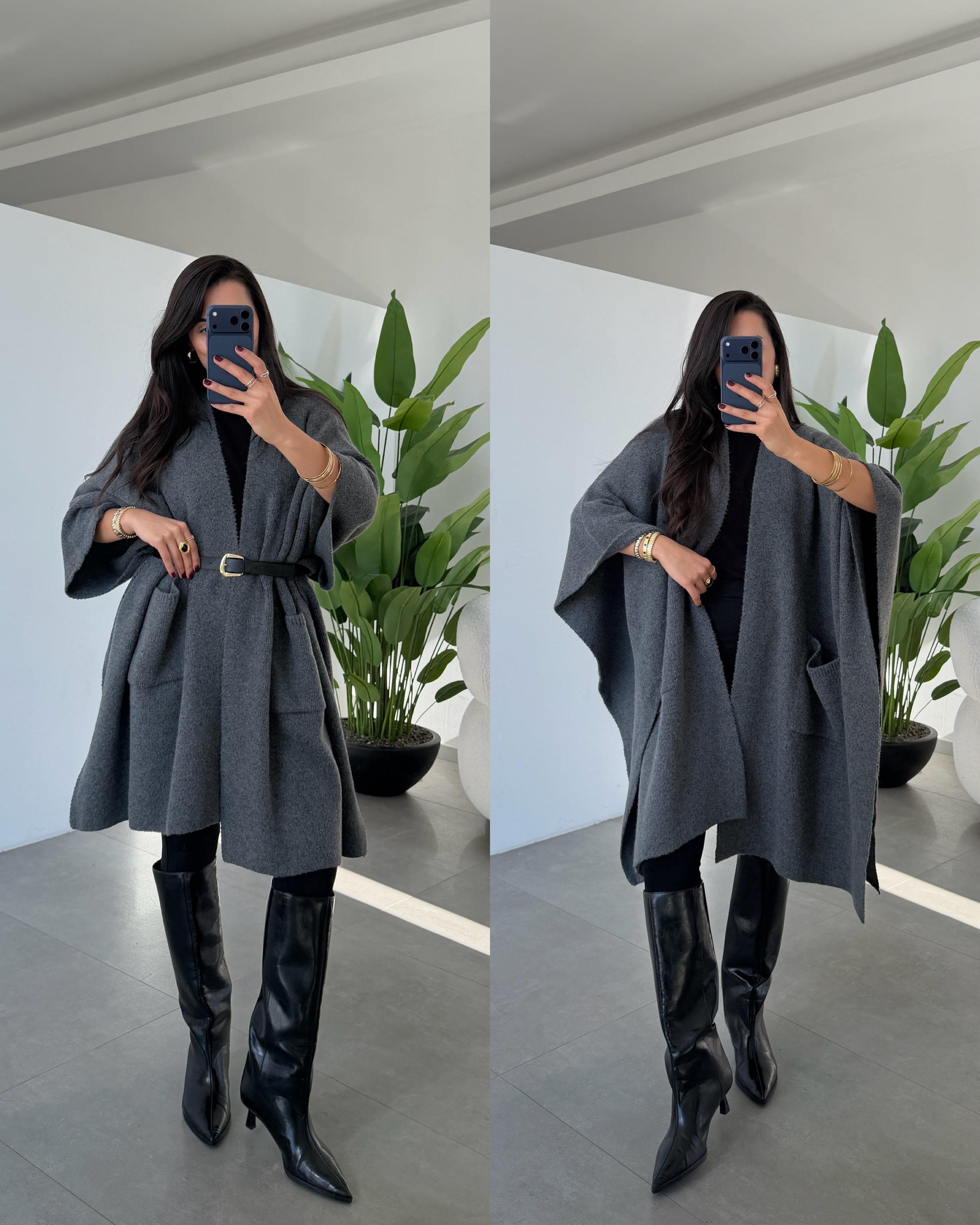 Antrasit Cepli Triko Panço