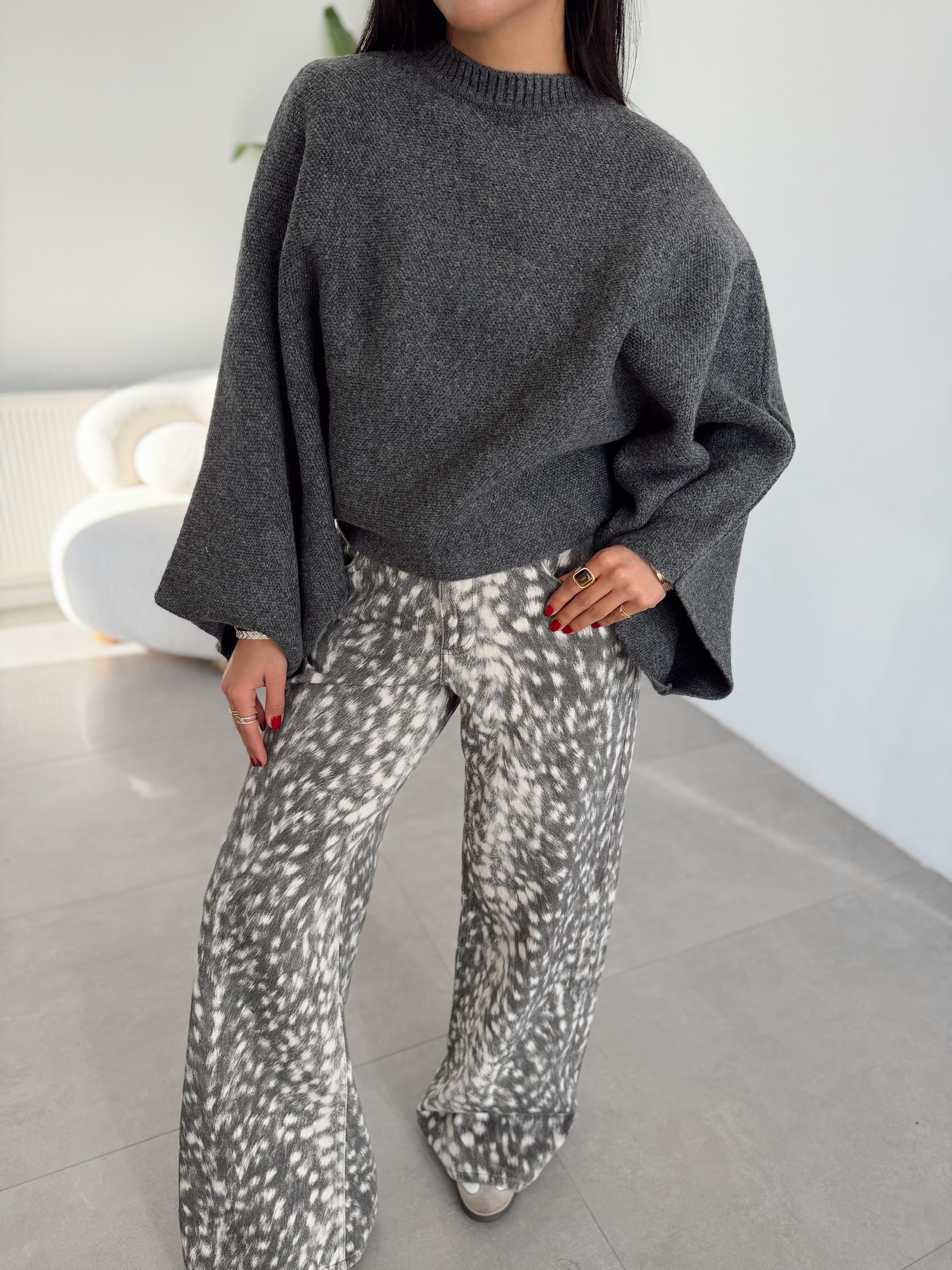 Antrasit Oversize Kazak