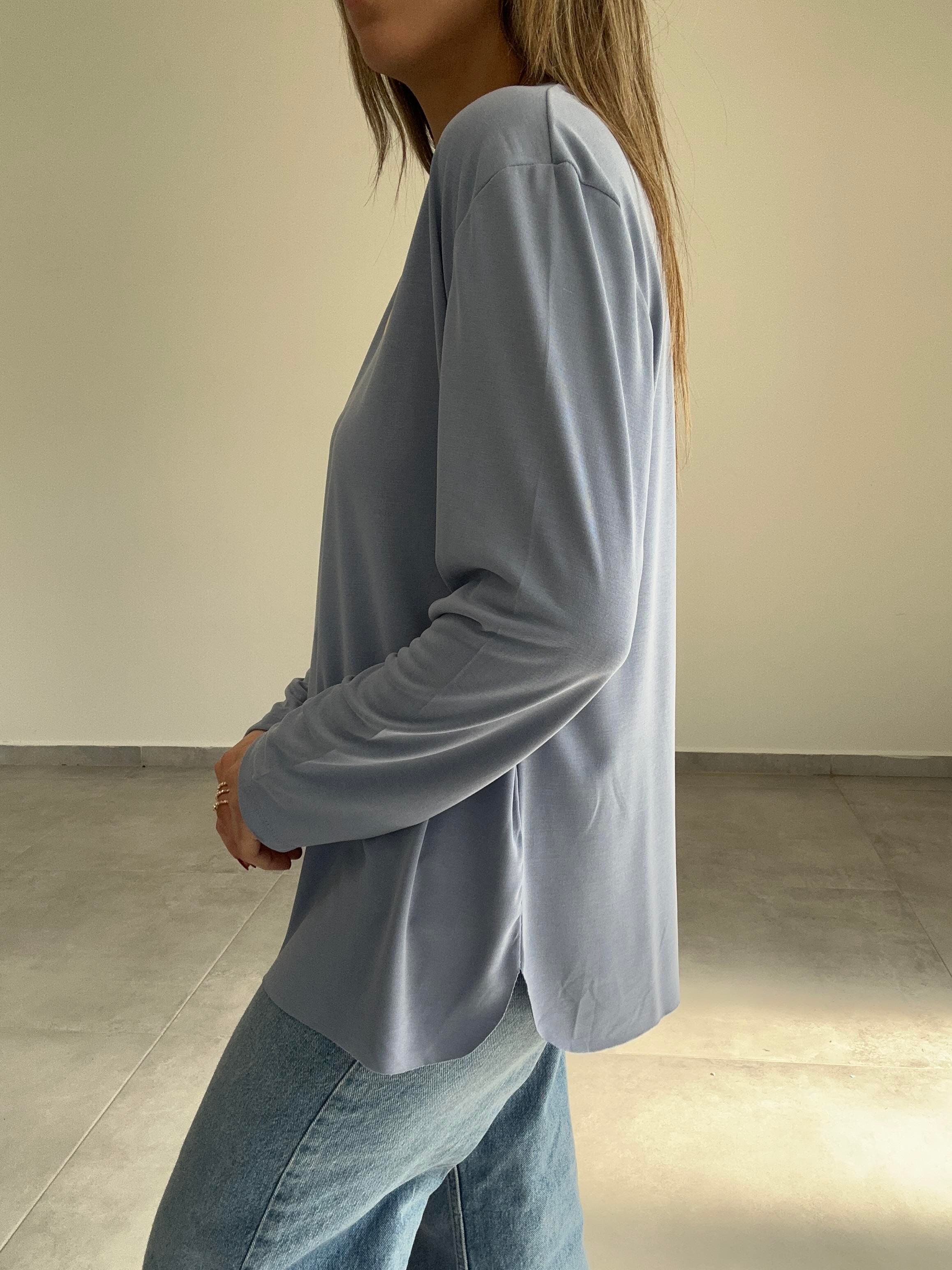 Bebe Mavi Modal Kumaş Uzun Kol Basic