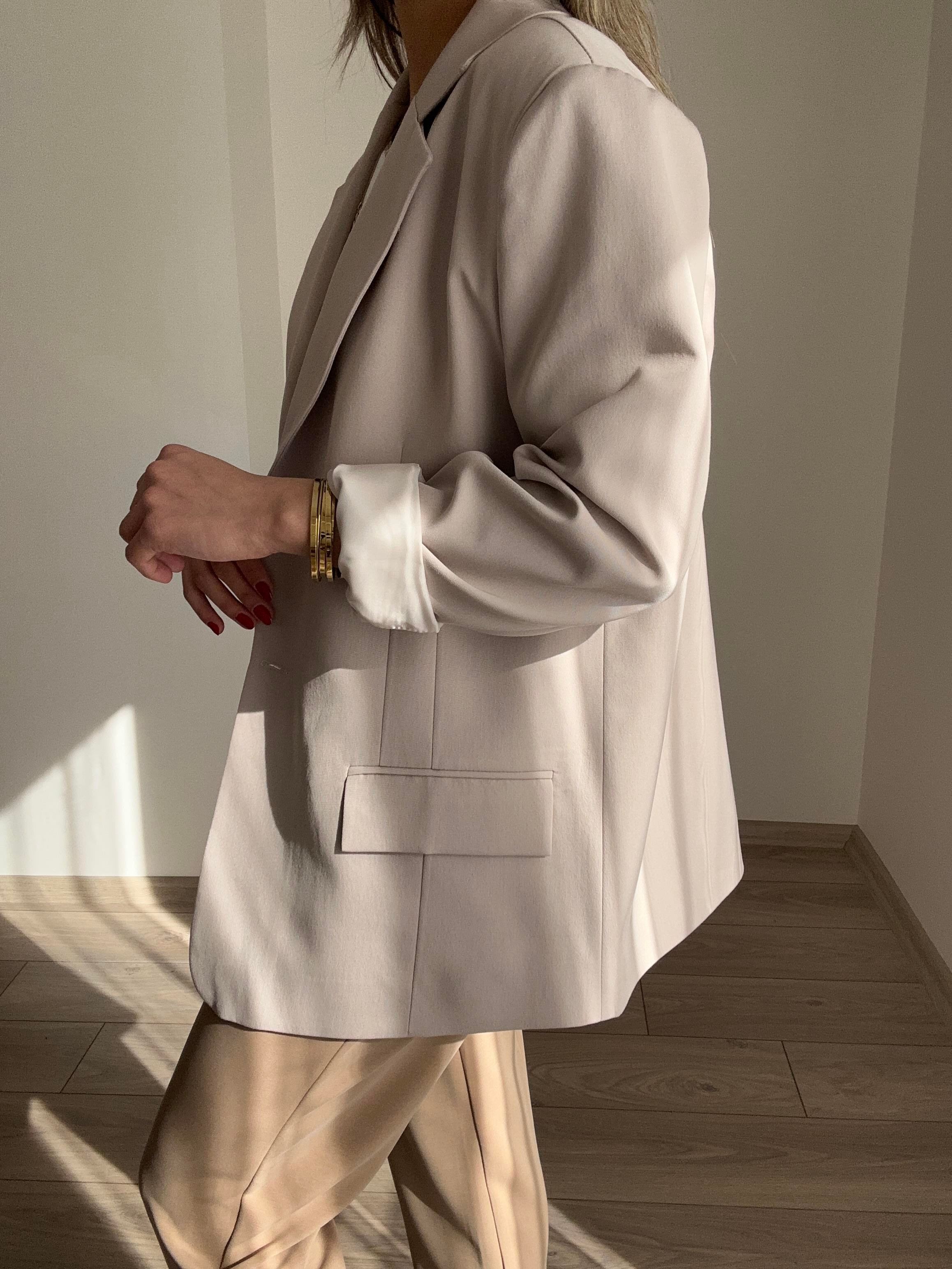 Bej Poliviskon Ceket