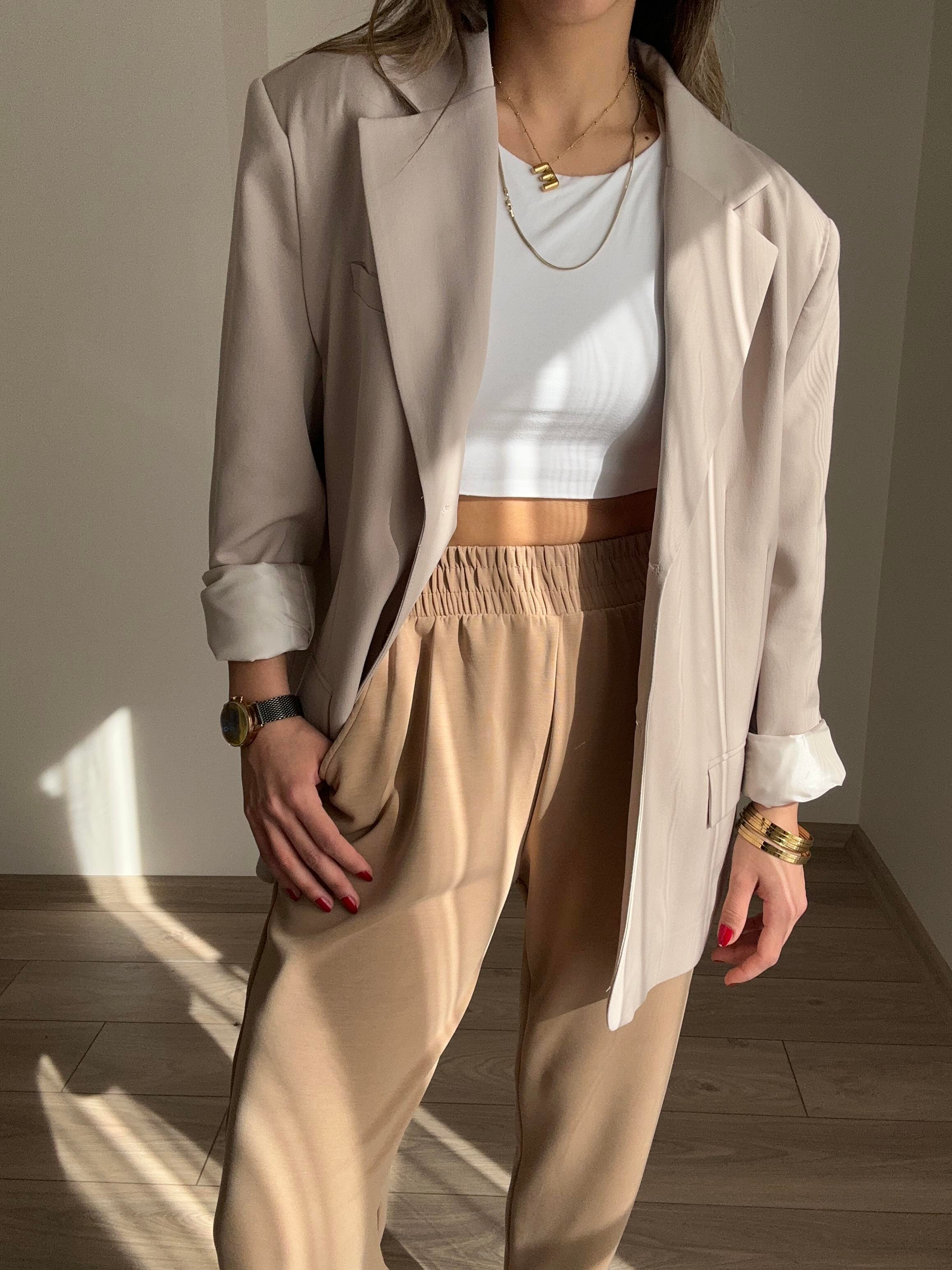 Bej Poliviskon Ceket