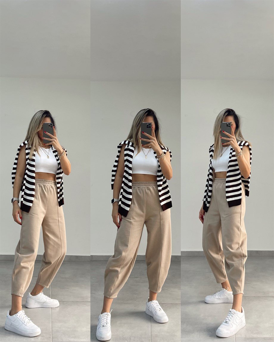 Bej Şalvar Eşofman