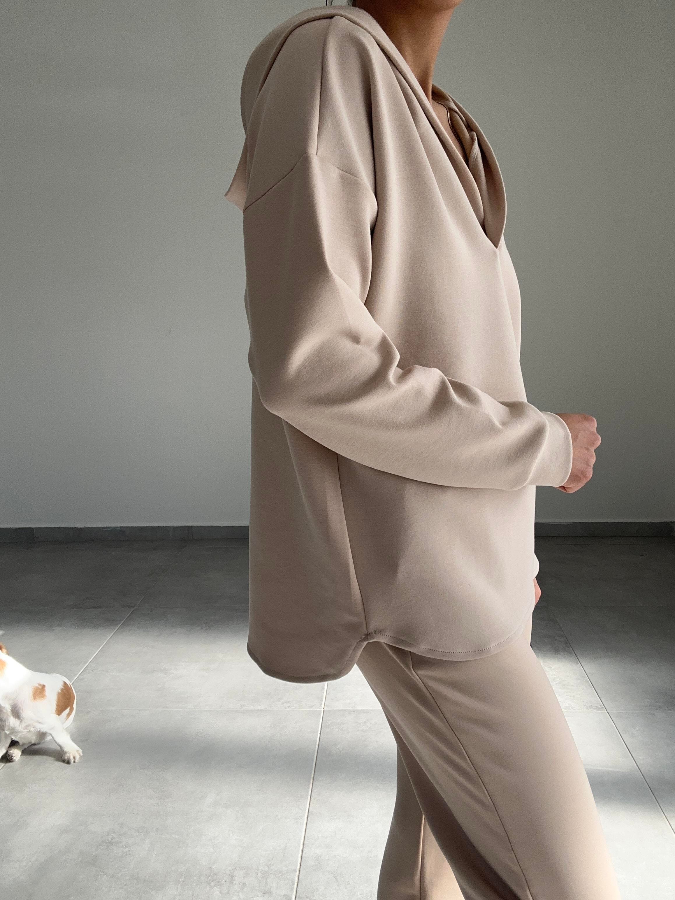 Bej Scuba Sweatshirt