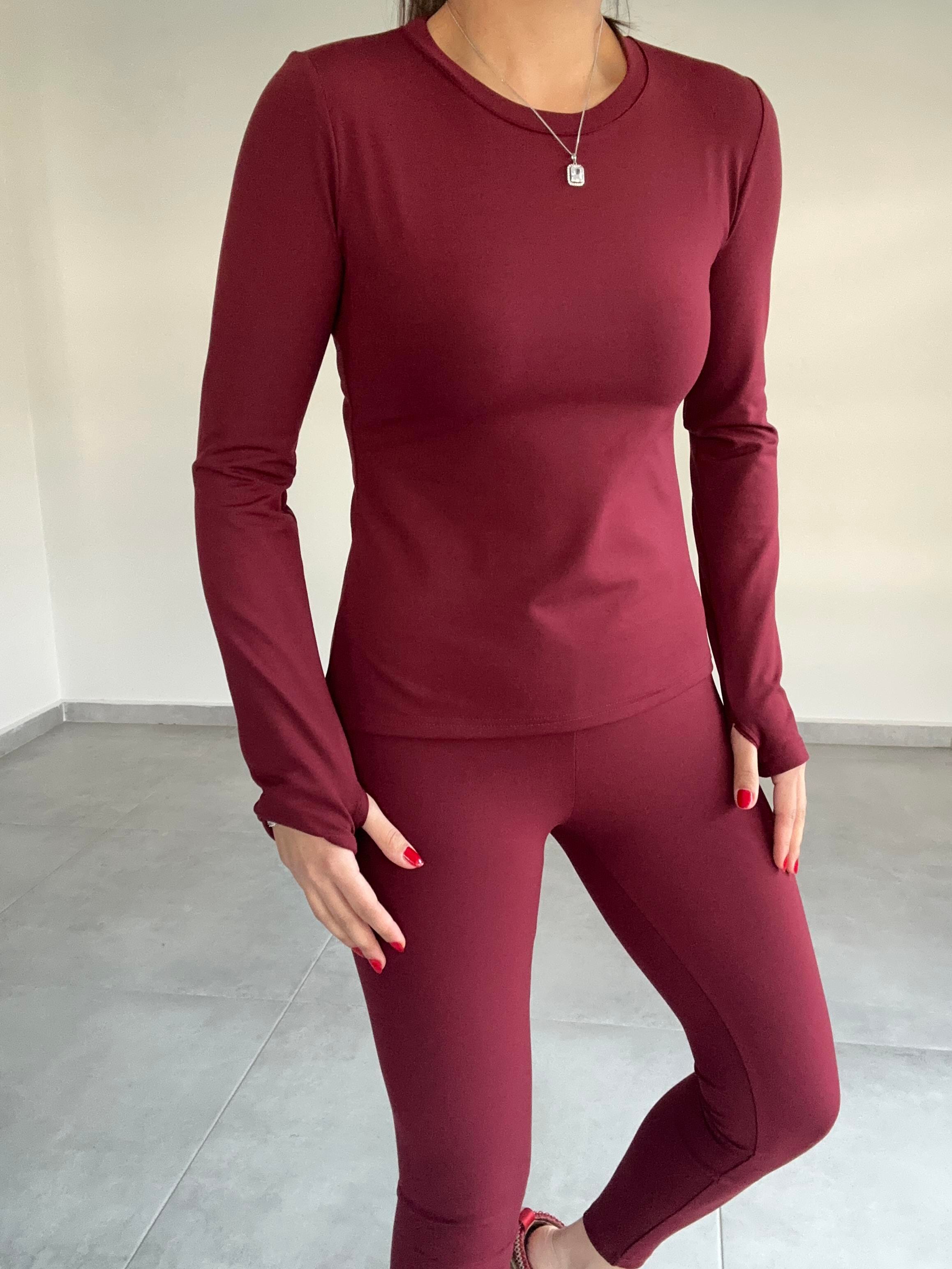 Beliza Bordo Parmak Geçirmeli Body