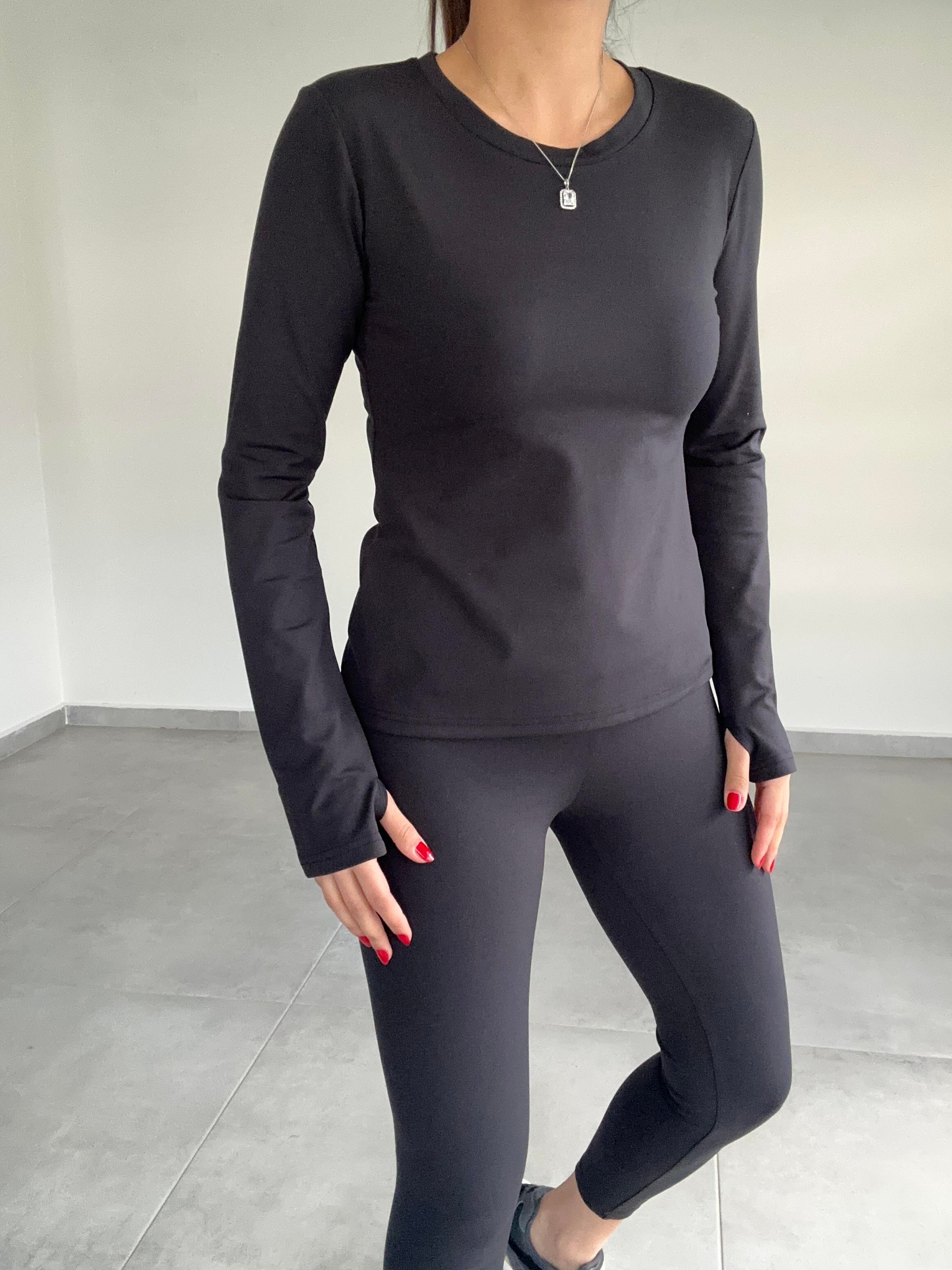 Beliza Siyah Parmak Geçirmeli Body