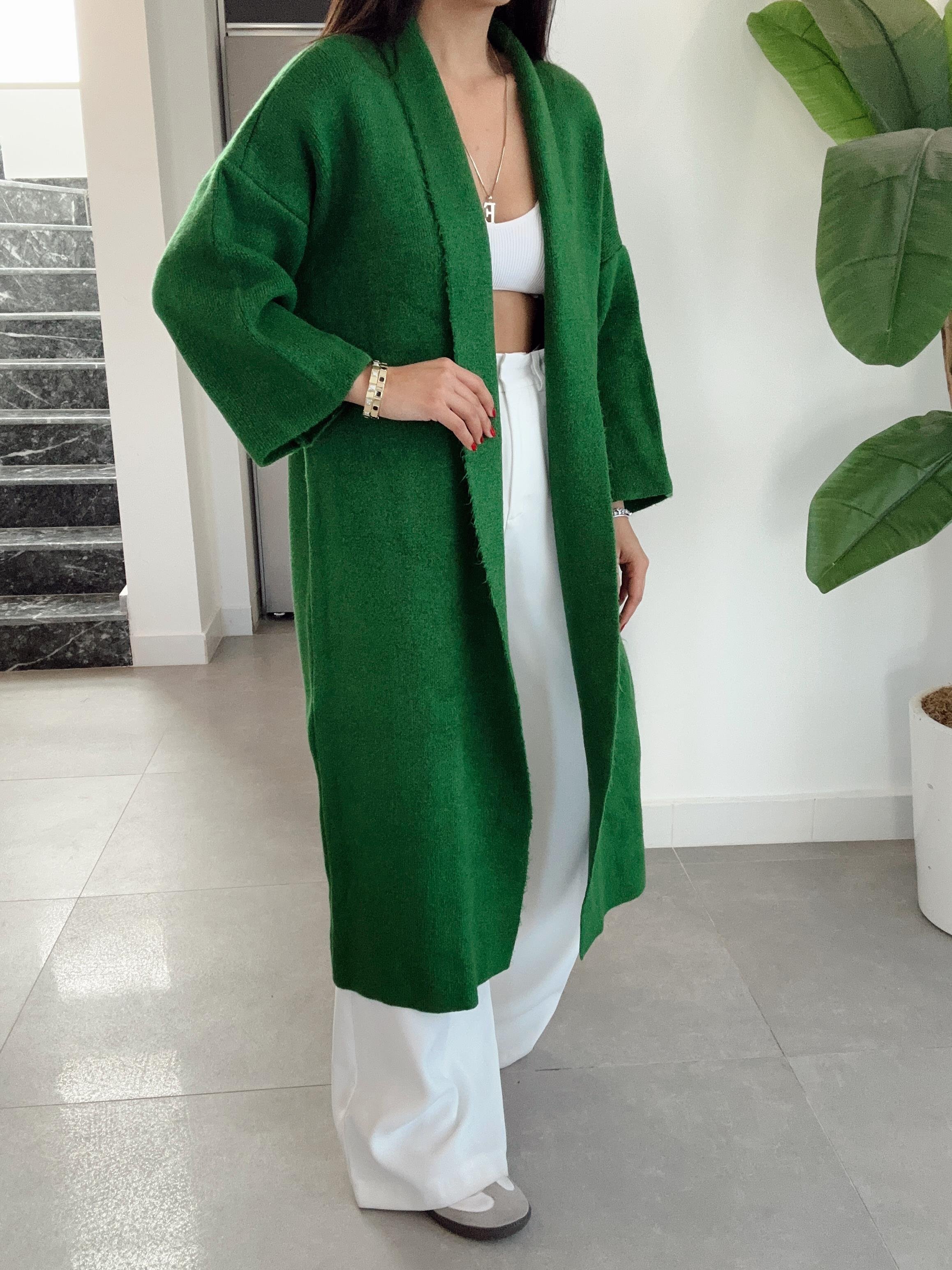 Benetton Uzun Salaş Maxi Triko Hırka