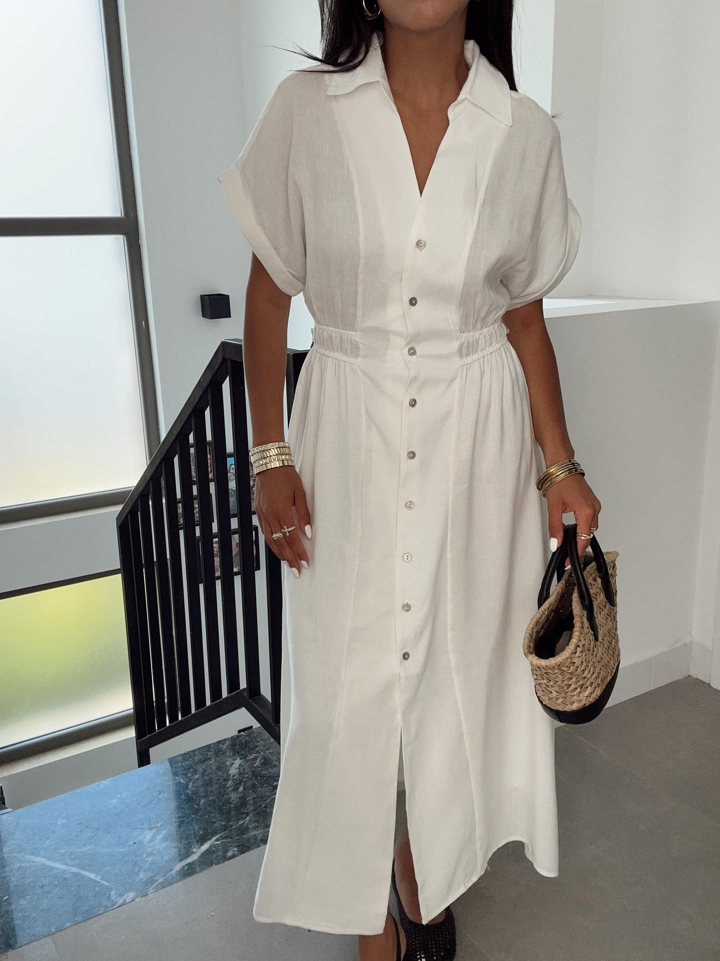 Beyaz Gömlek Elbise