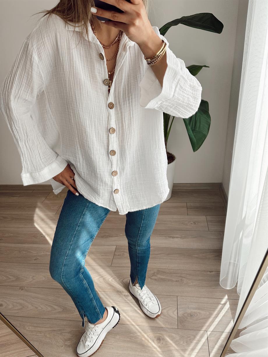 Beyaz Müslin Gömlek