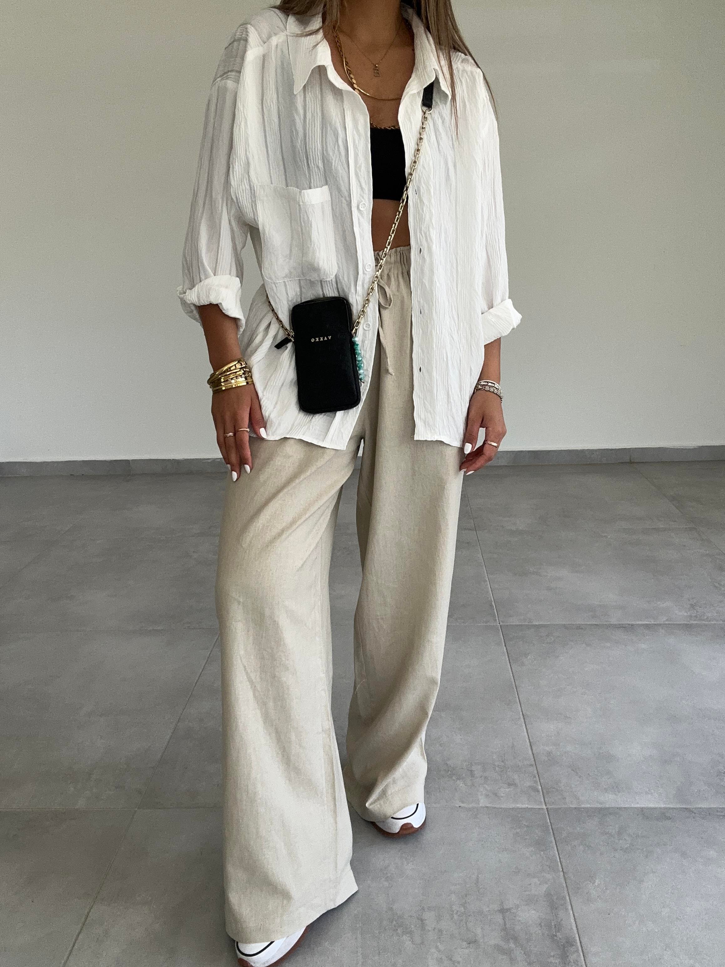 Beyaz Oversize Gömlek