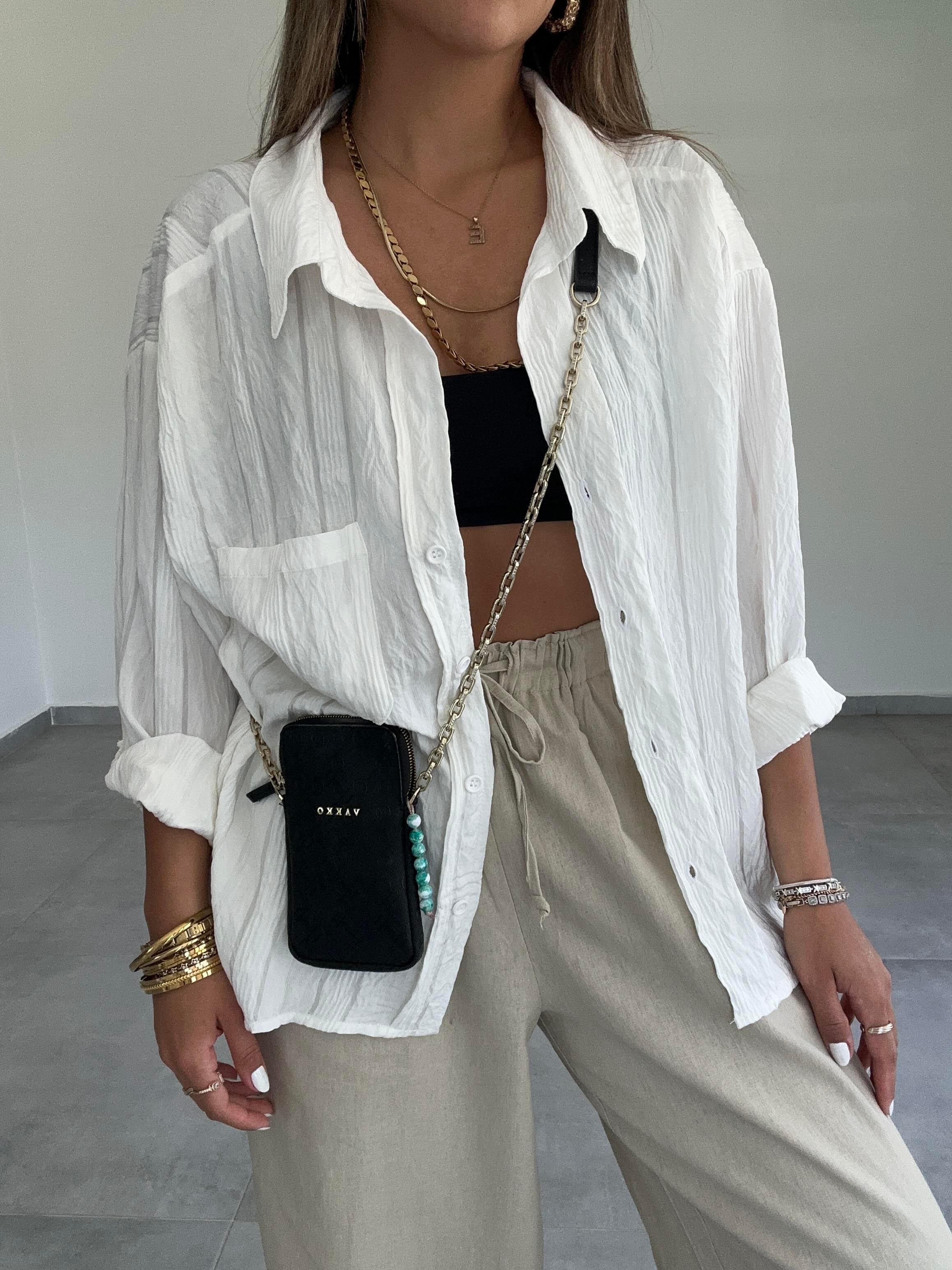 Beyaz Oversize Gömlek