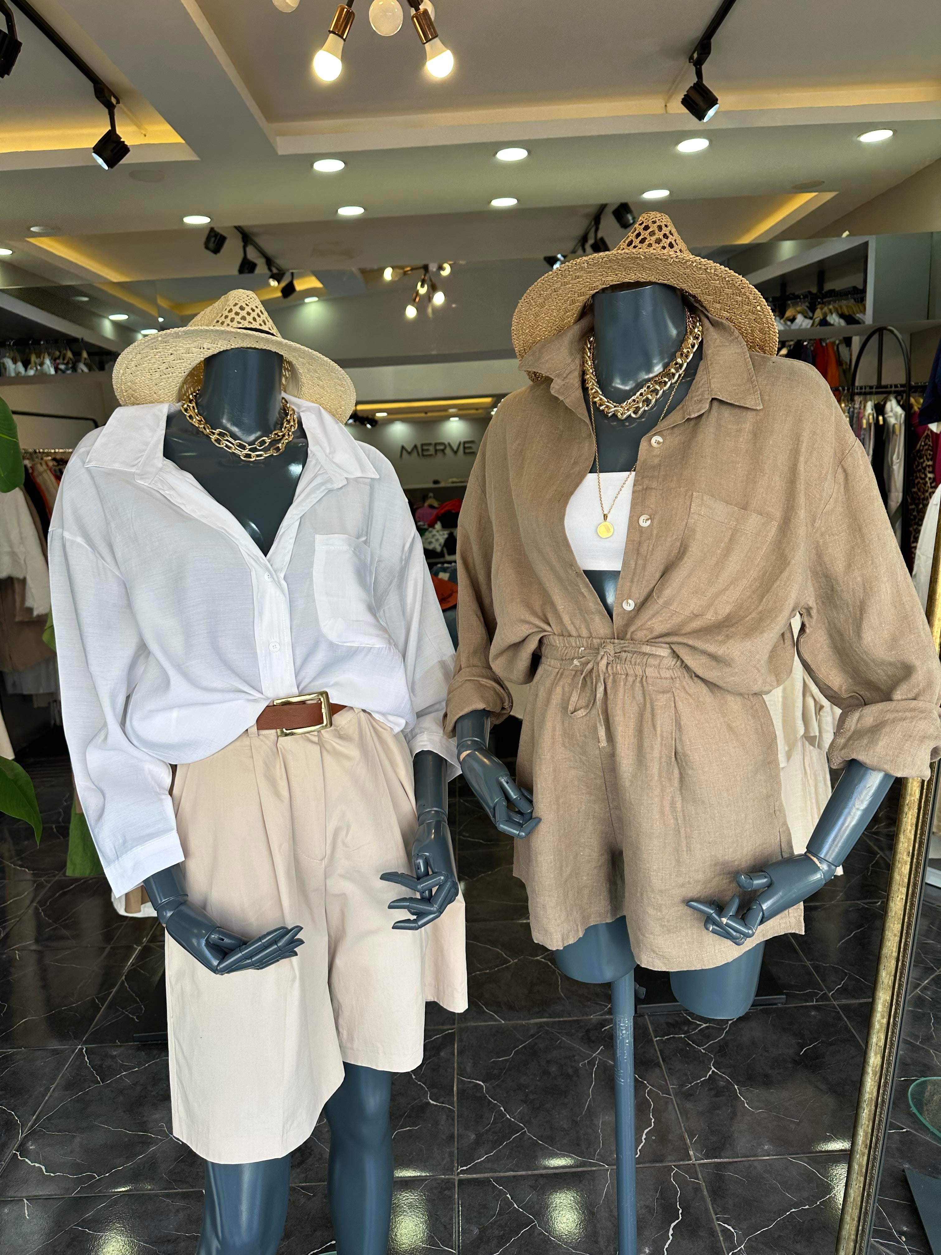 Beyaz Oversize Gömlek