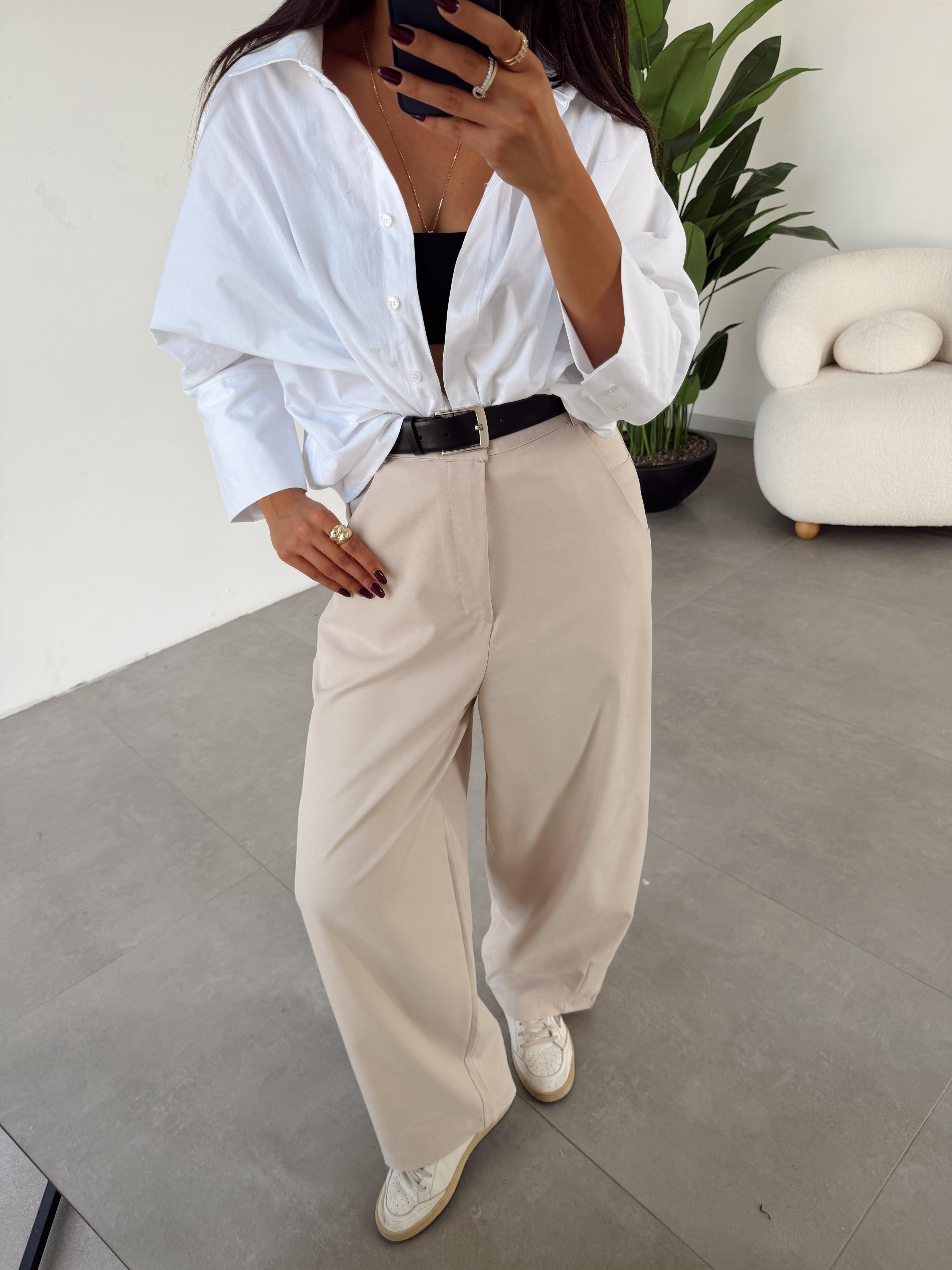 Beyaz Poplin Gömlek