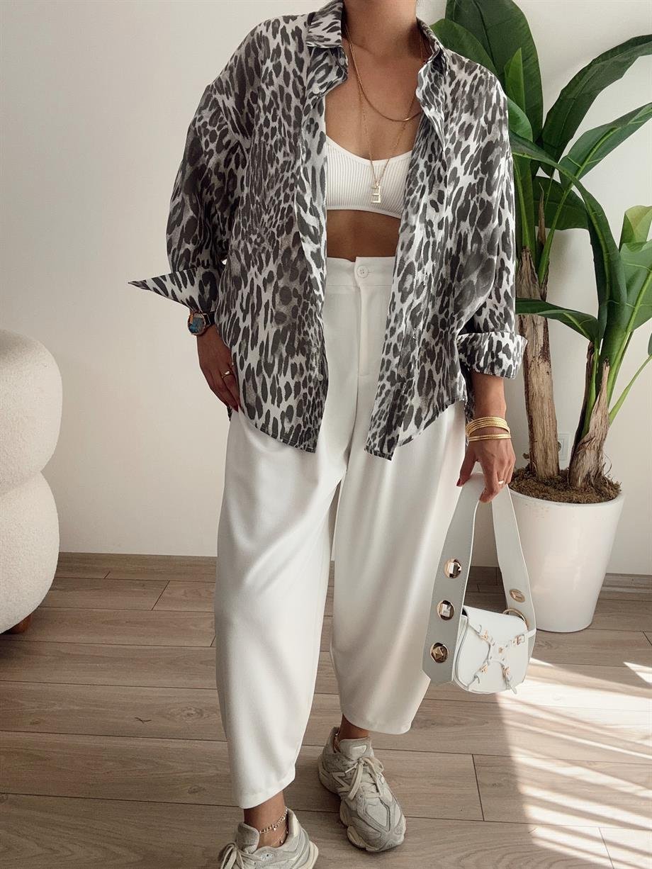 Beyaz Şalvar Pantolon