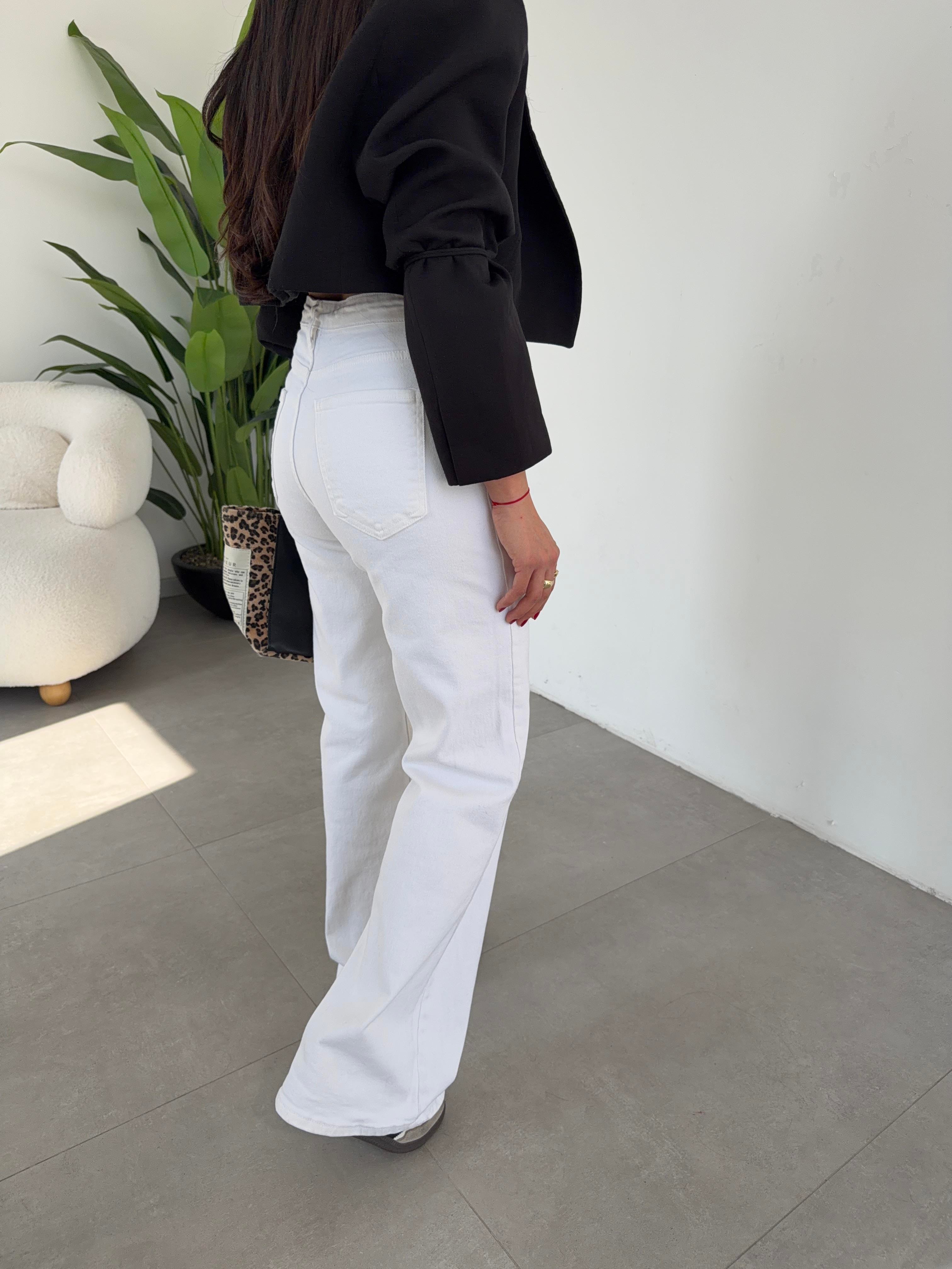 Beyaz Wideleg Jean