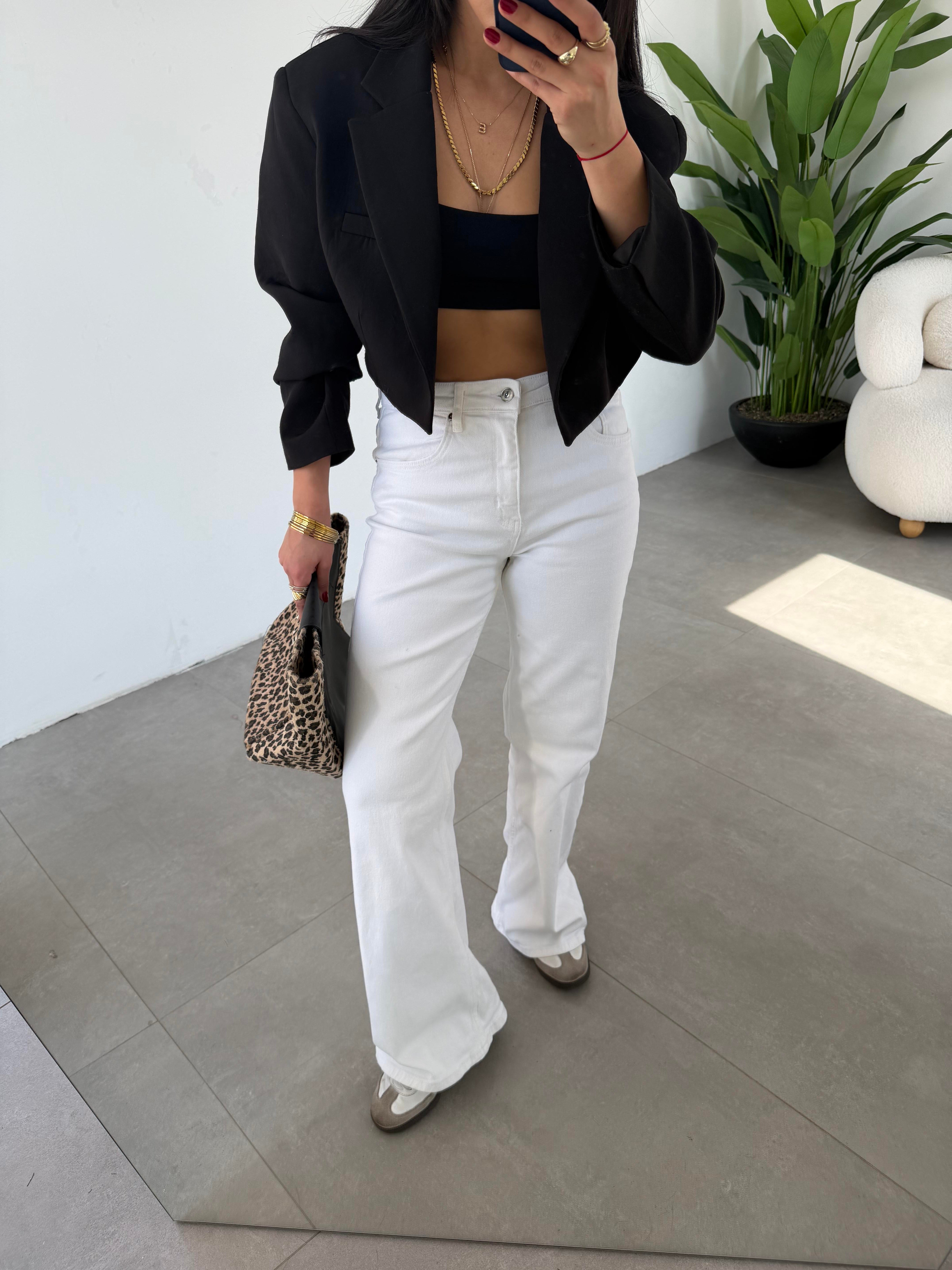 Beyaz Wideleg Jean