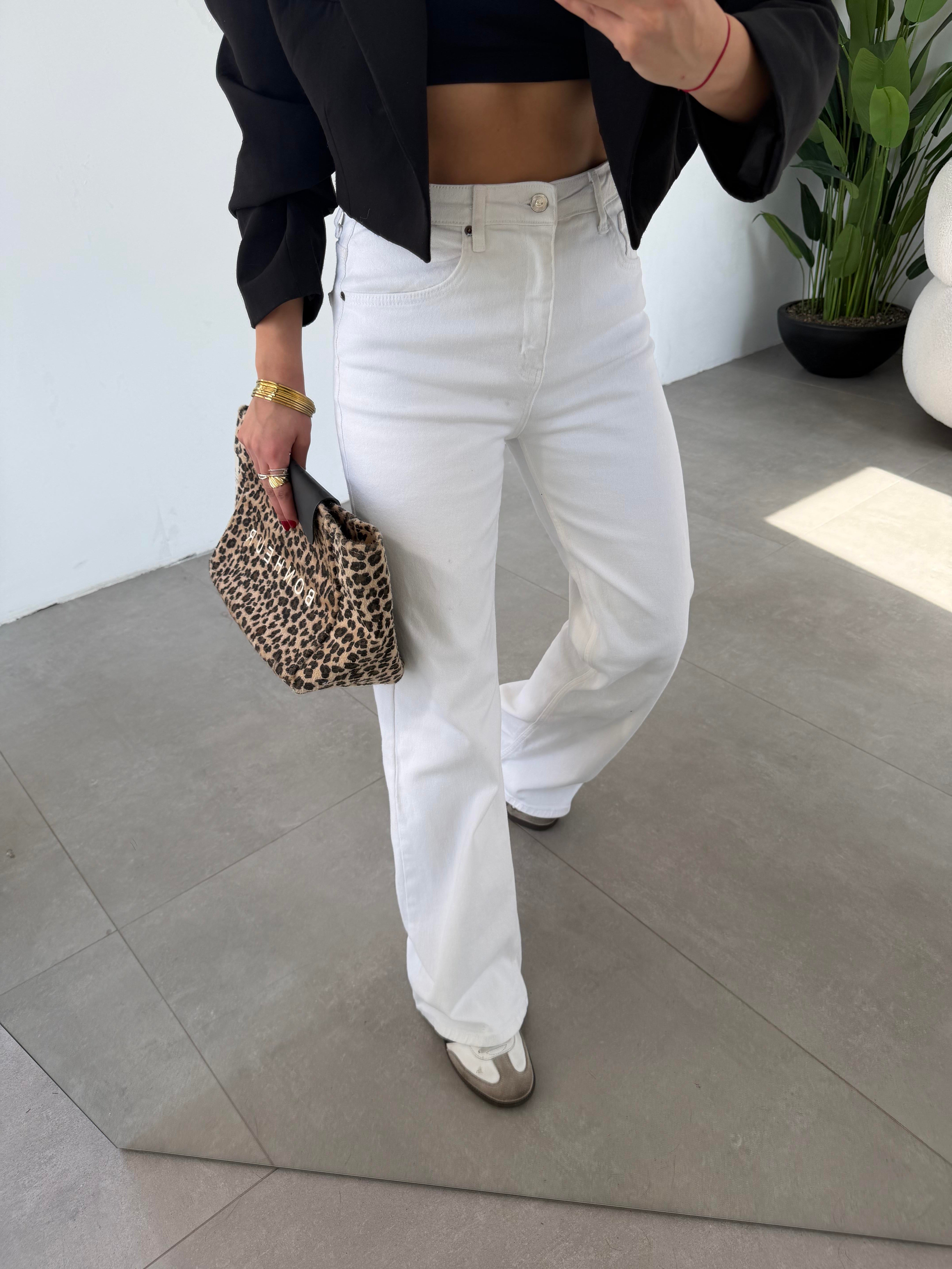 Beyaz Wideleg Jean