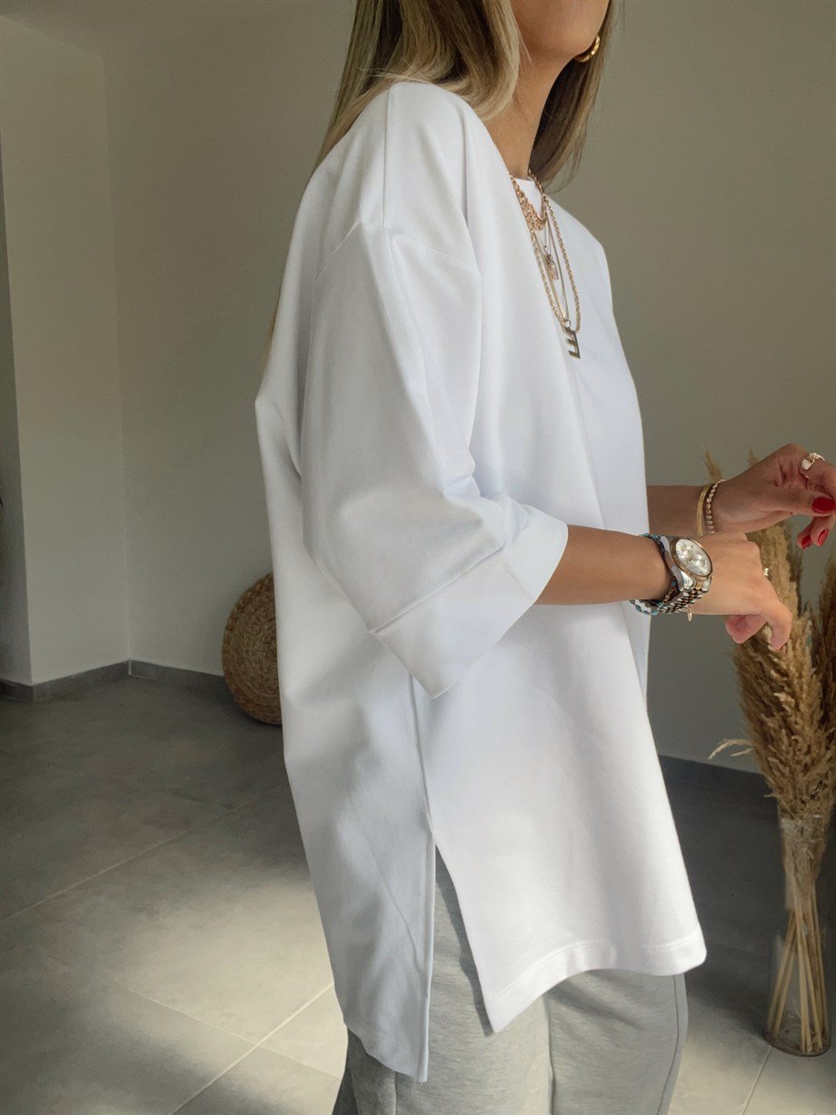 Bisiklet Yaka Oversize Basic