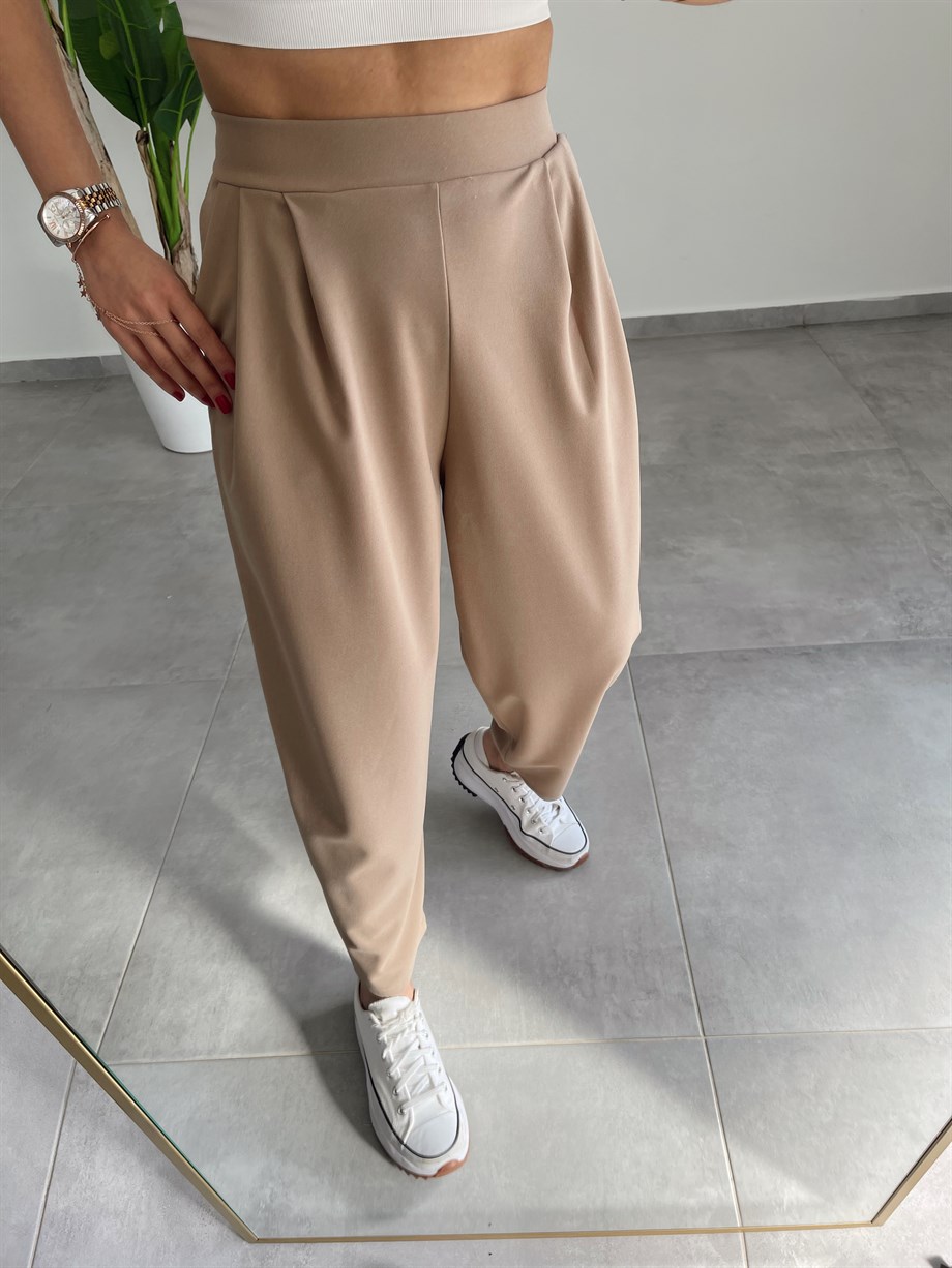 Bombeli Camel Pantolon