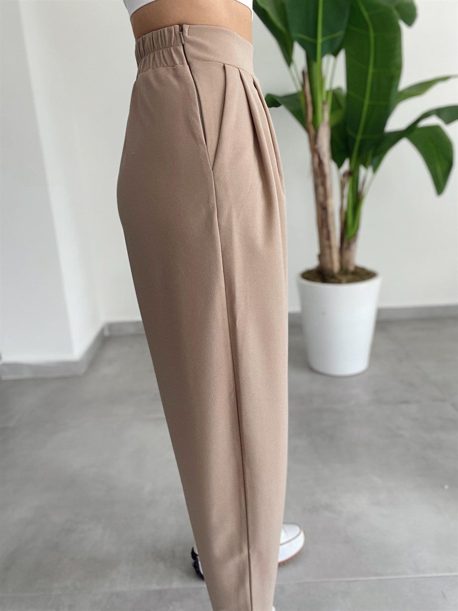 Bombeli Camel Pantolon