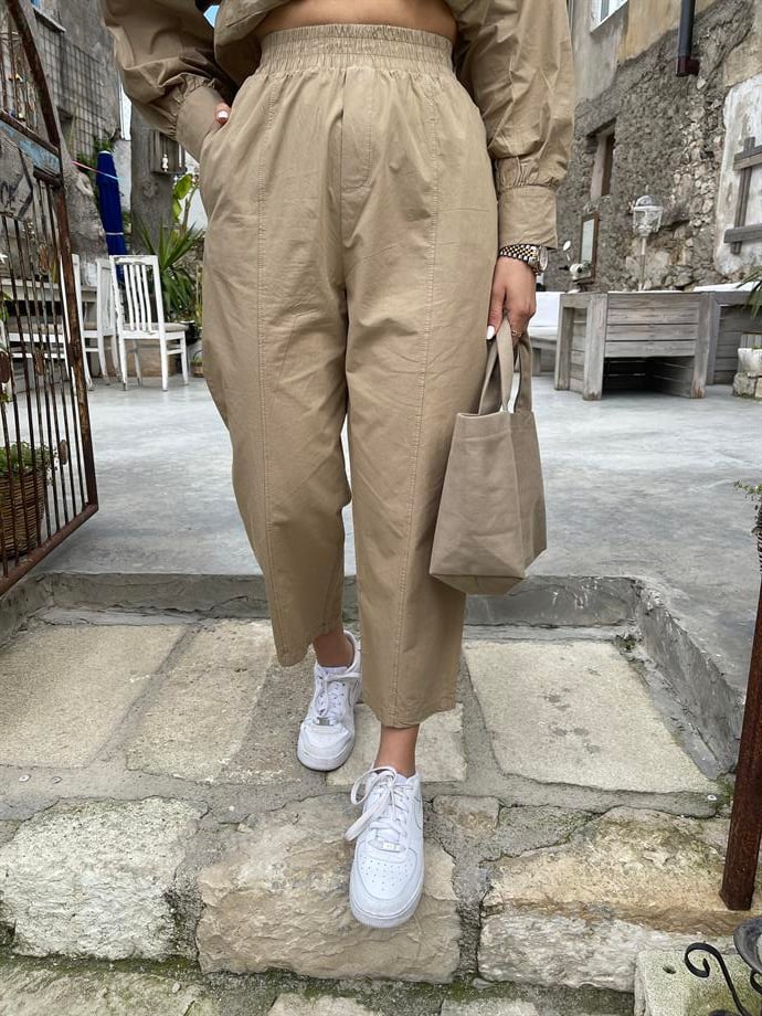 Camel Gömlek Pantolon Takım