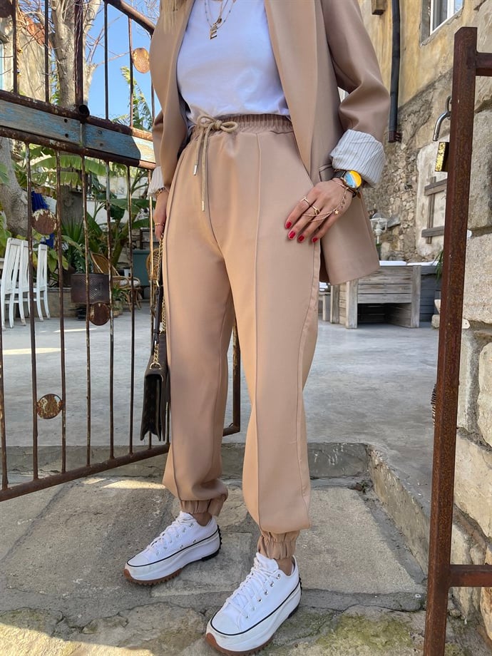 Camel Lastikli Pantolon