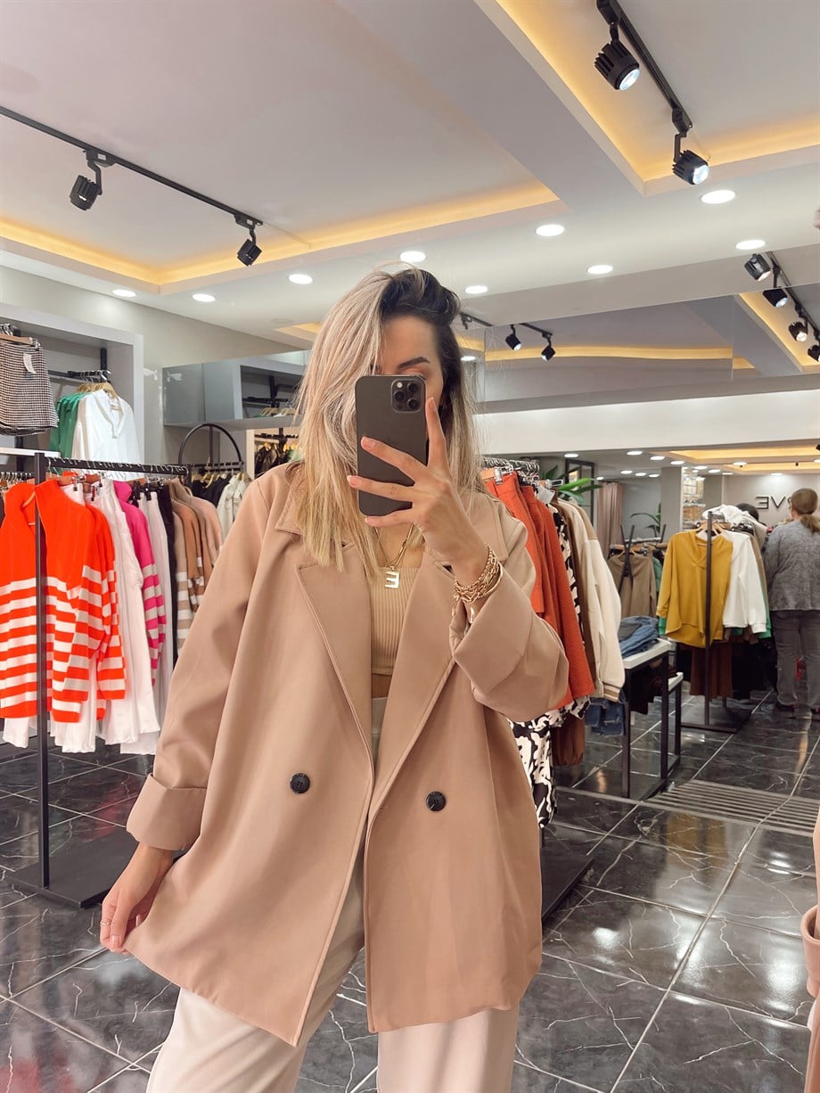 Camel Oversize Ceket