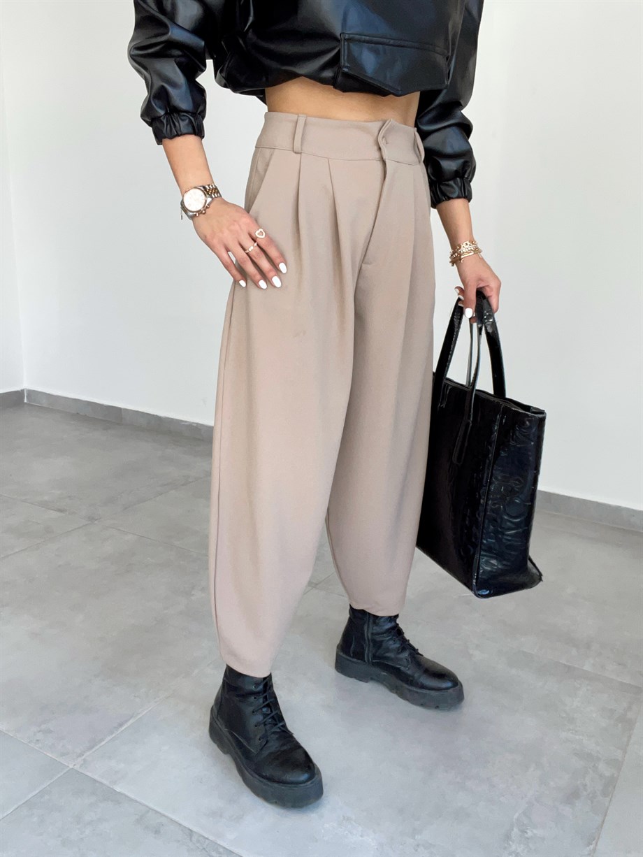 Camel Şalvar Pantolon