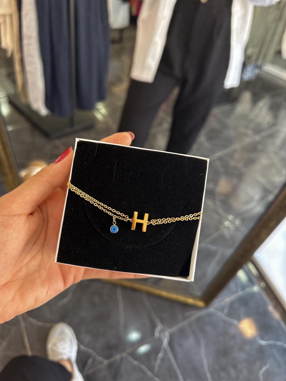 Çelik Bileklik H Harf