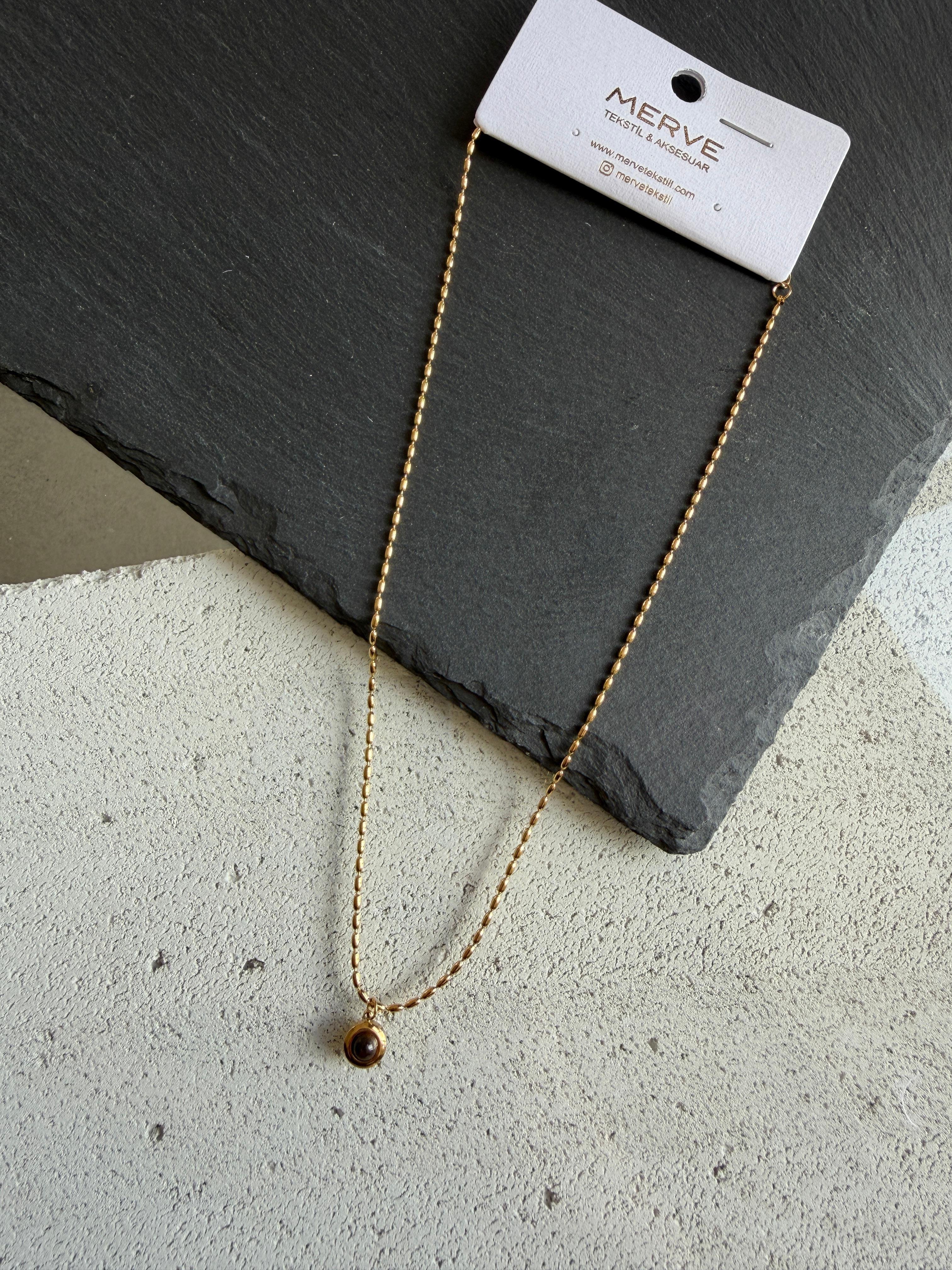 Çelik Gold Kolye 08